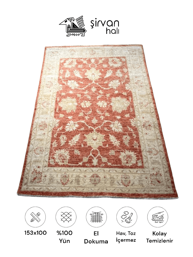 EL DOKUMA AFGAN UŞAK HALI - 153x100