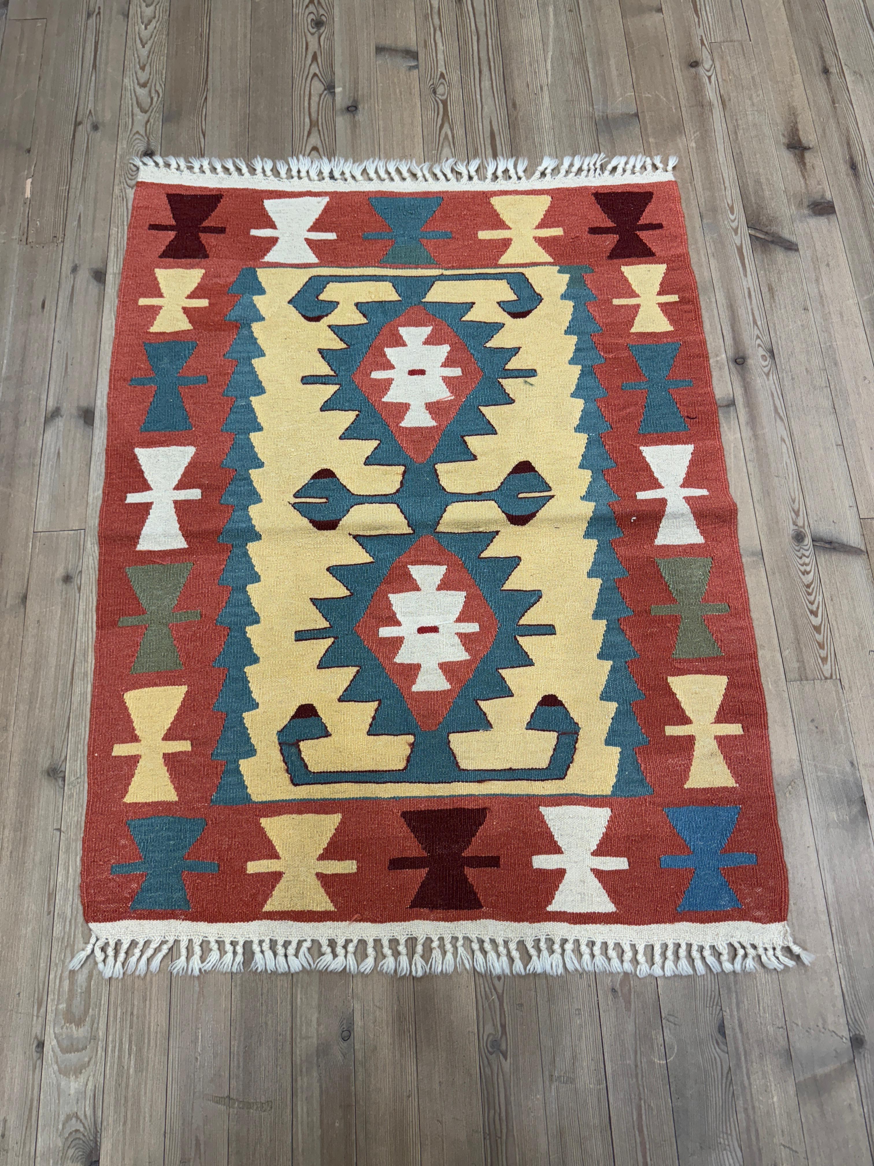 EL DOKUMA AFGAN KİLİM - 119 x 91