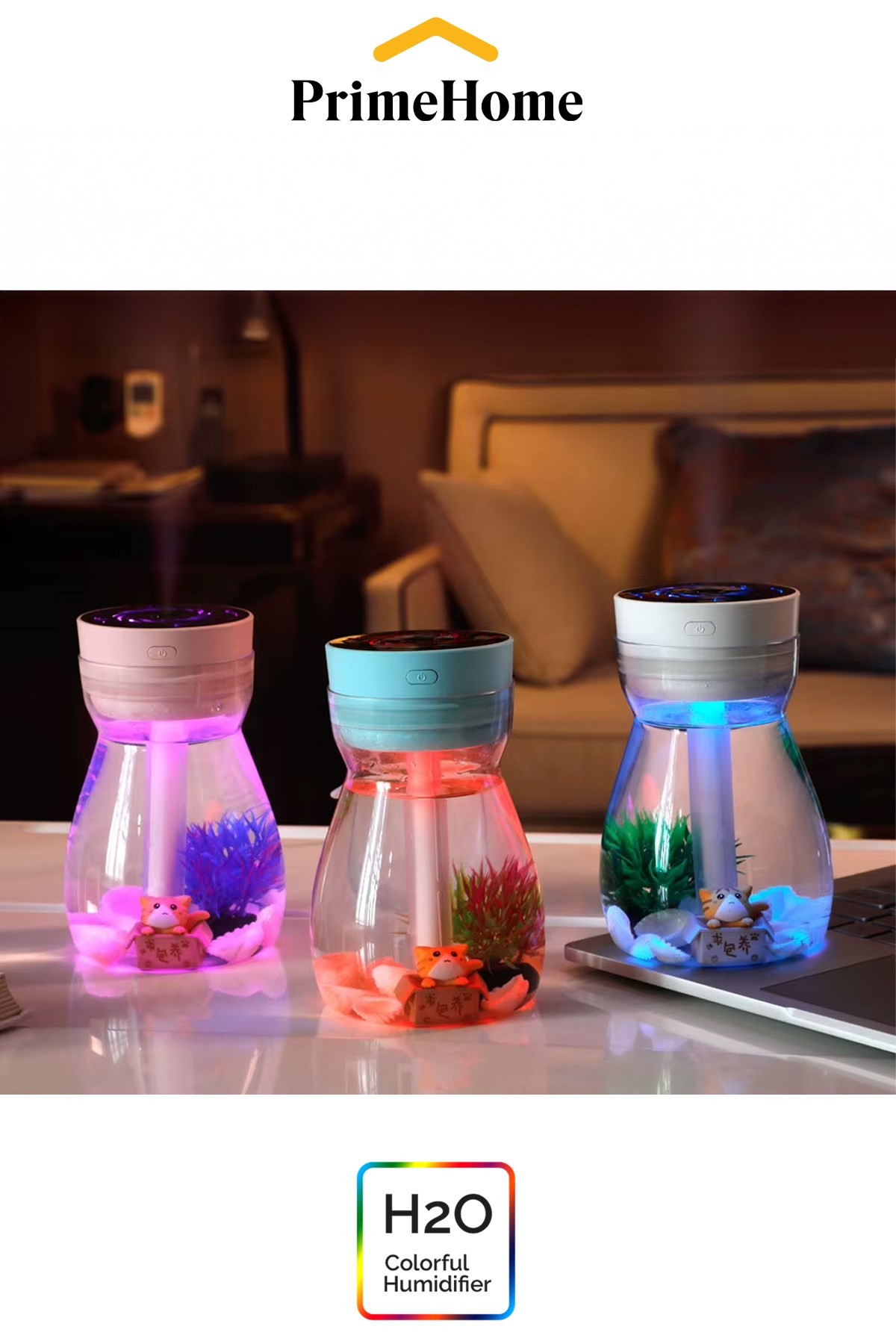 H2o Kedi Nemlendirici Buhar Makinası 380 Ml hava Ultrasonik Deniz Kabuğu