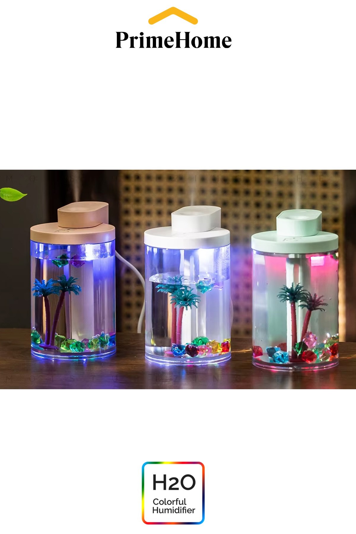 H2o Palmiye Nemlendirici Buhar Makinası 380 Ml hava Ultrasonik Deniz Kabuğu