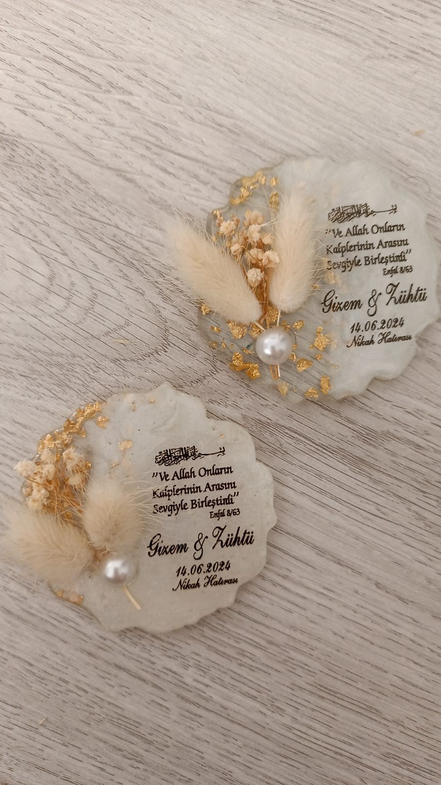 Epoksi Magnet Kuran Hatırası Söz Nişan Nikah Kına Düğün 20 Adet