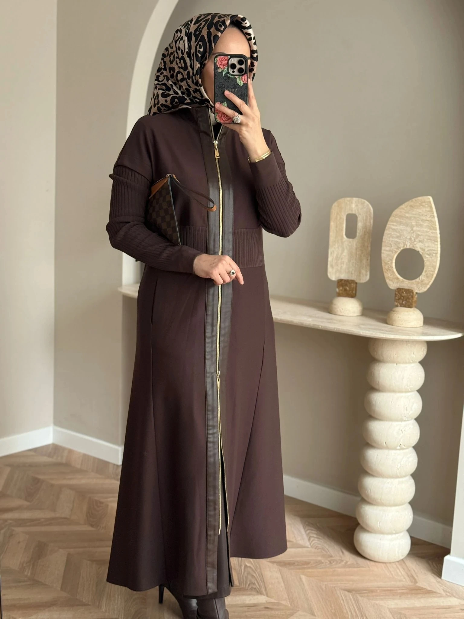 Nuss Kol Merserize Detaylı Kap- Kahve