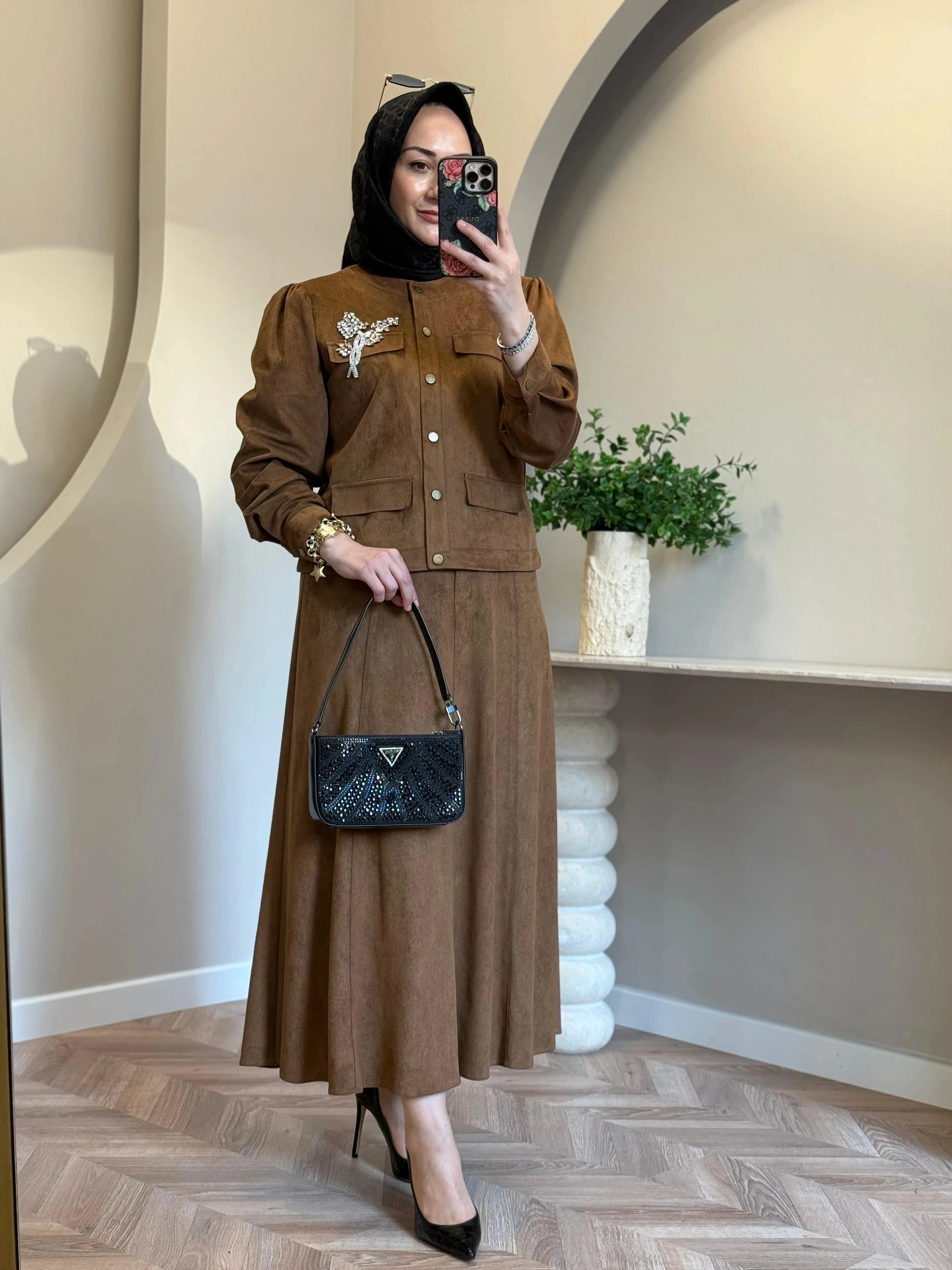 Otto Nubuk Etekli Takım - Taba