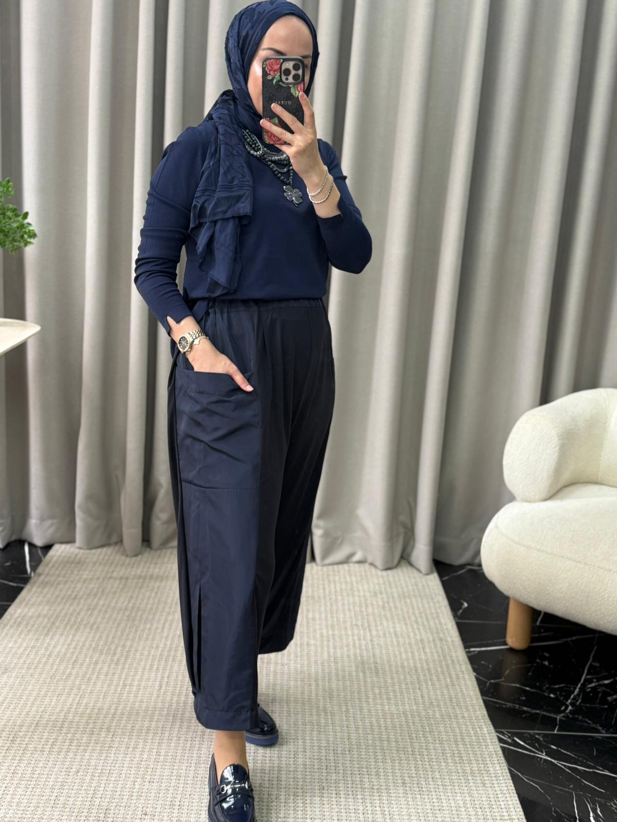 Nuss 902 Merserize Bluz  - Lacivert