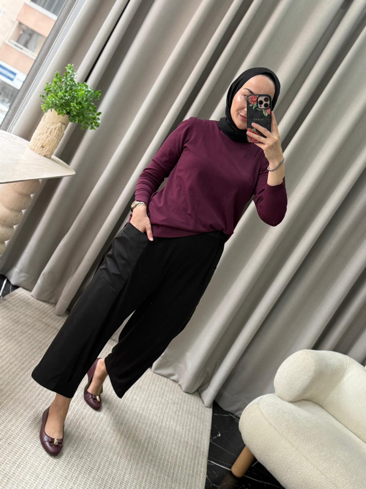 Nuss 902 Merserize Bluz  - Mürdüm