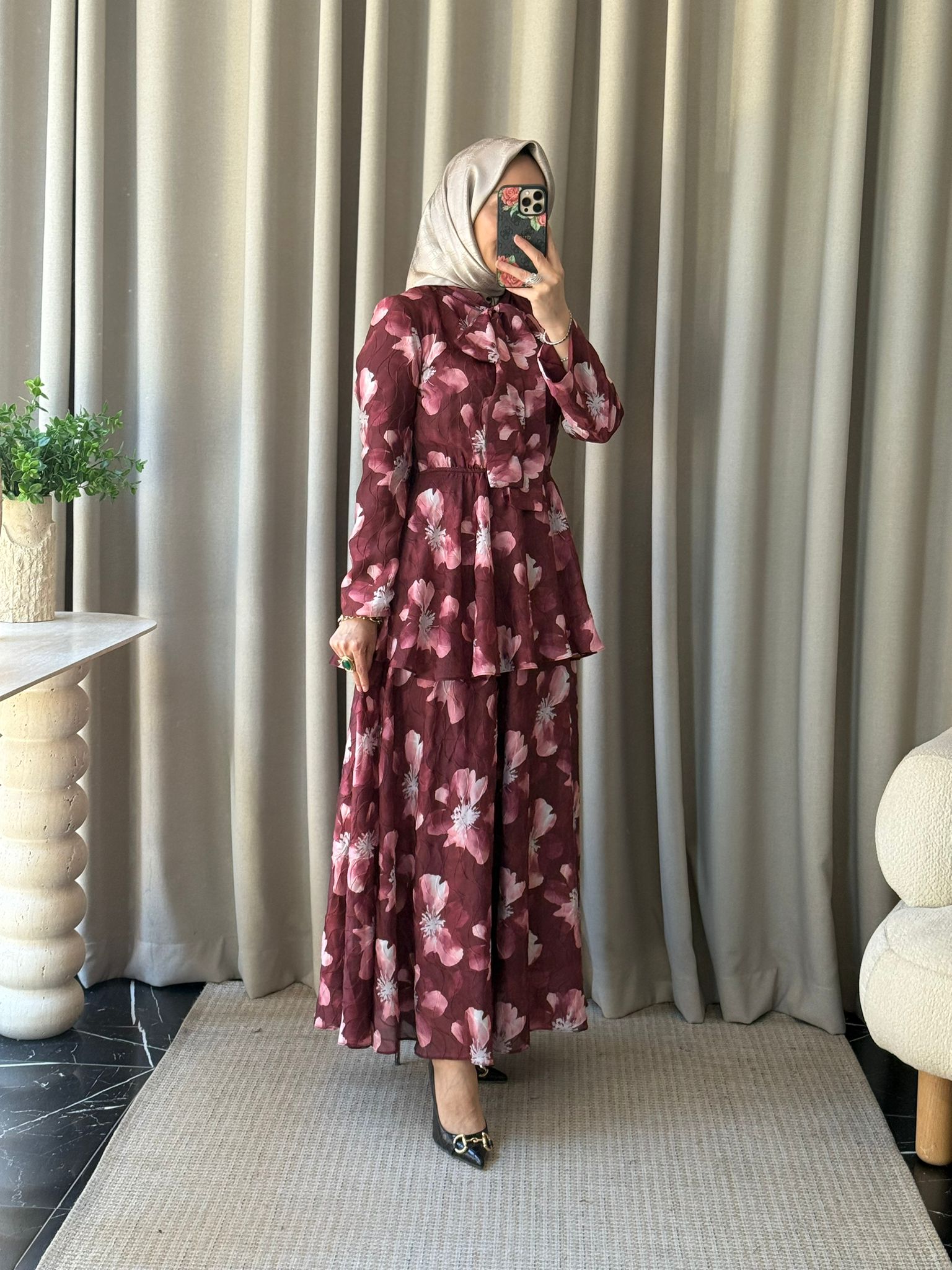 Kahma Desenli Elbise