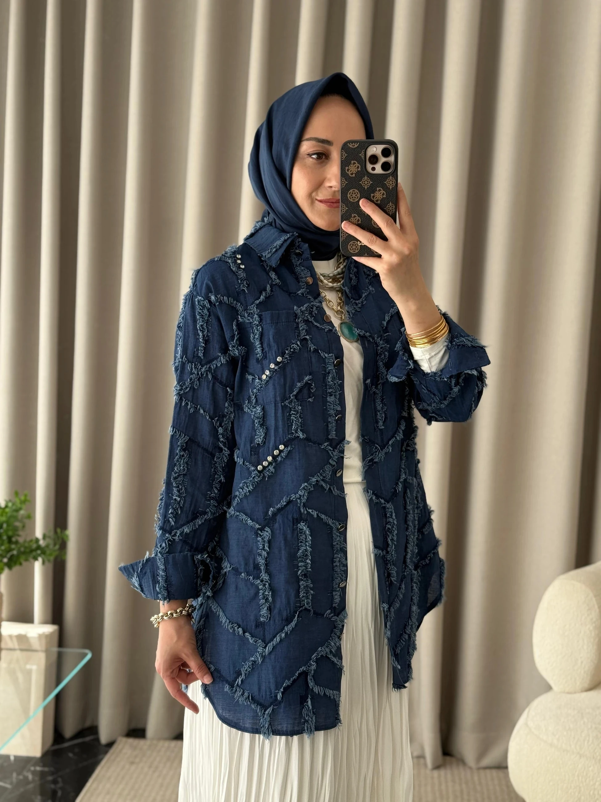 Otto Saçaklı Tencel Tunik