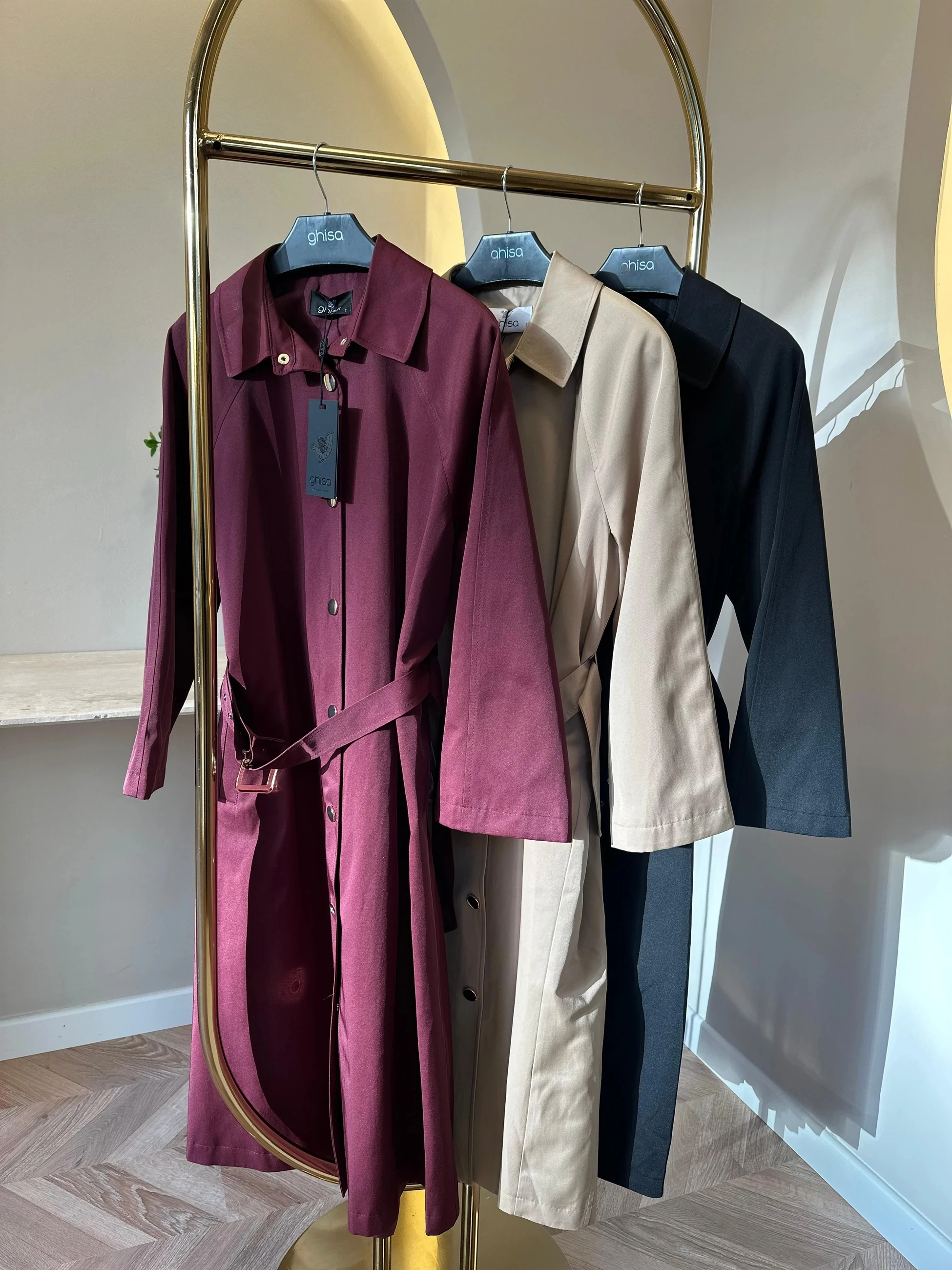 Ghisa Trençkot - Siyah