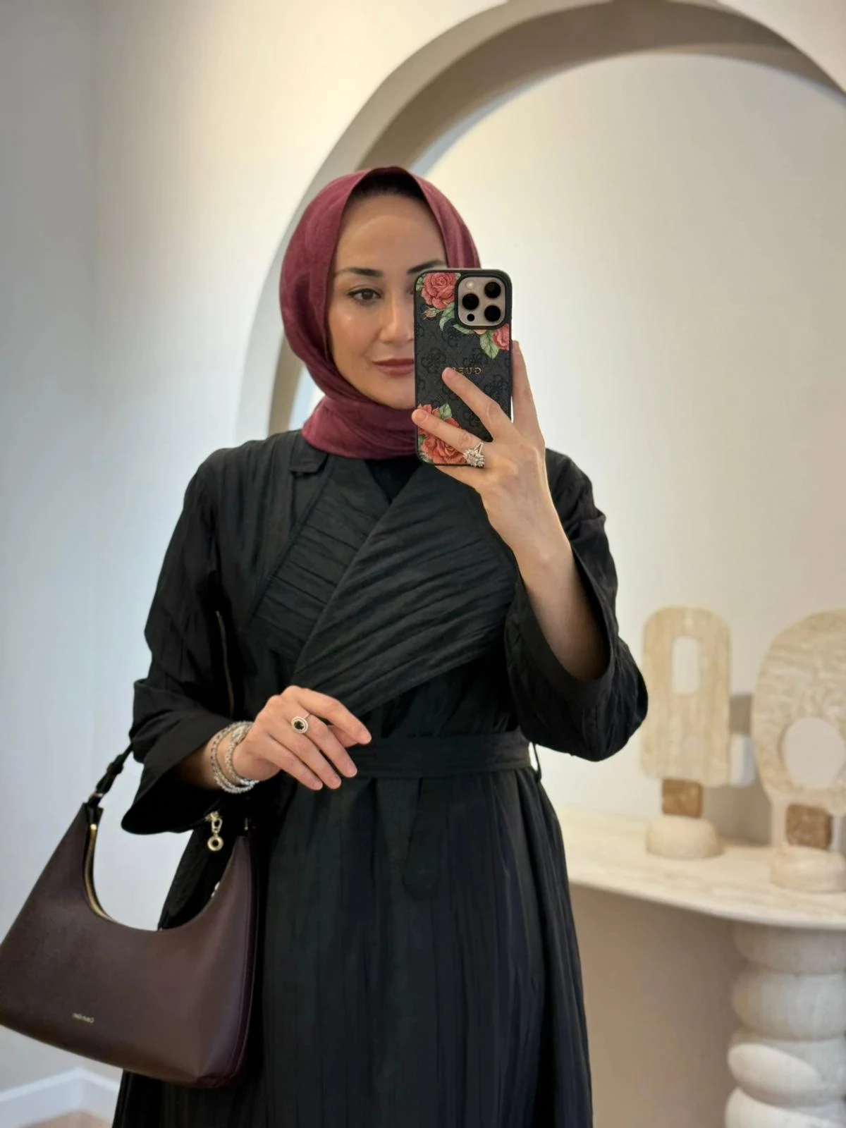 Ghisa Kol Fermuar Detaylı Kap - Siyah