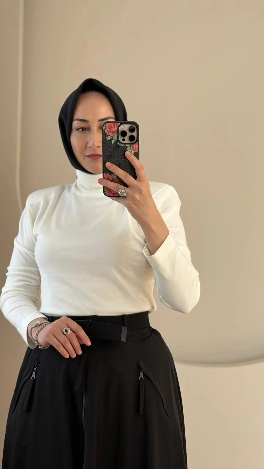 Kahma Balıkçı Yaka Triko Bluz - Ekru