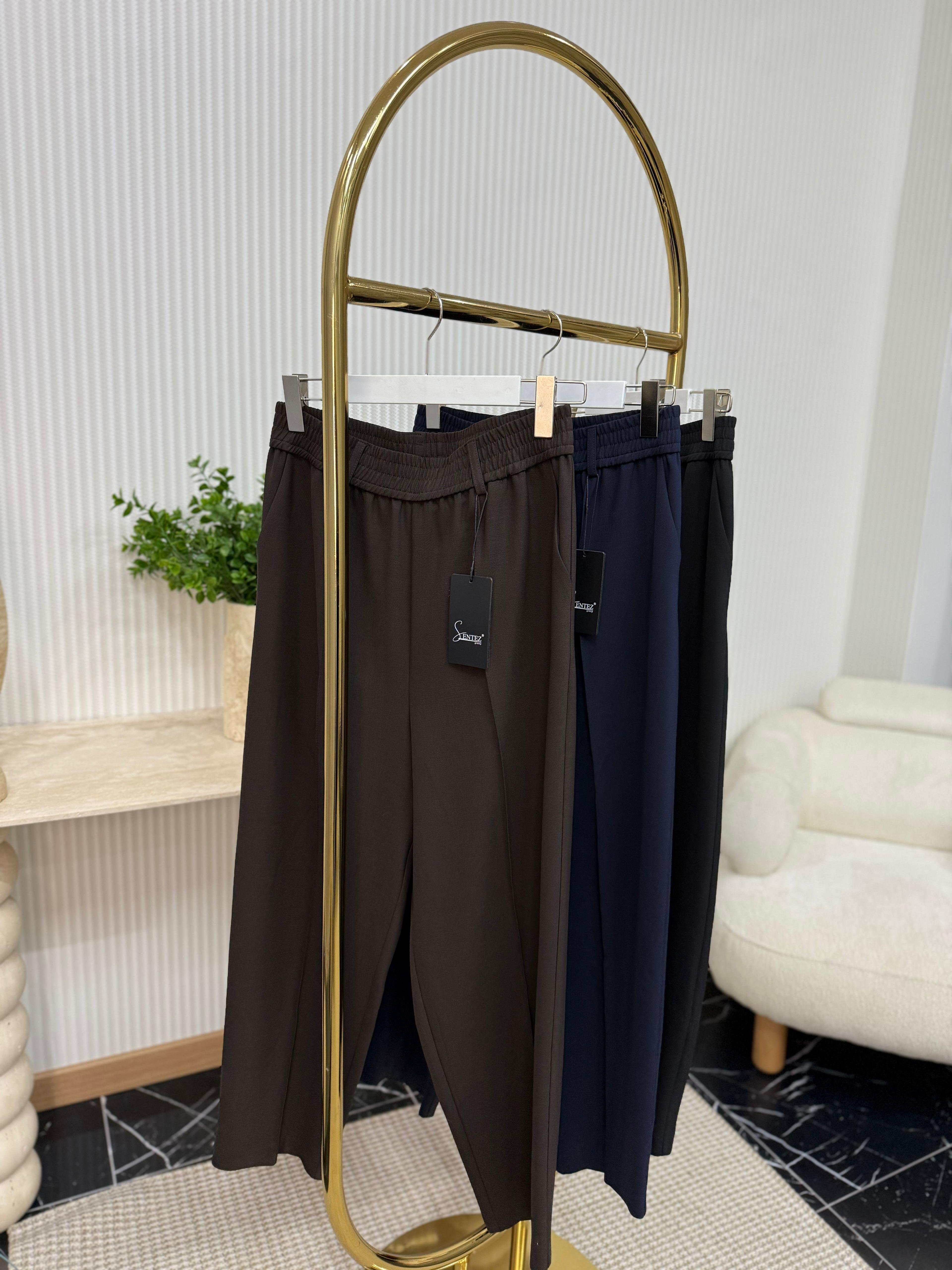 Sentez Beli Lastikli Köprülü Havuç Pantolon 