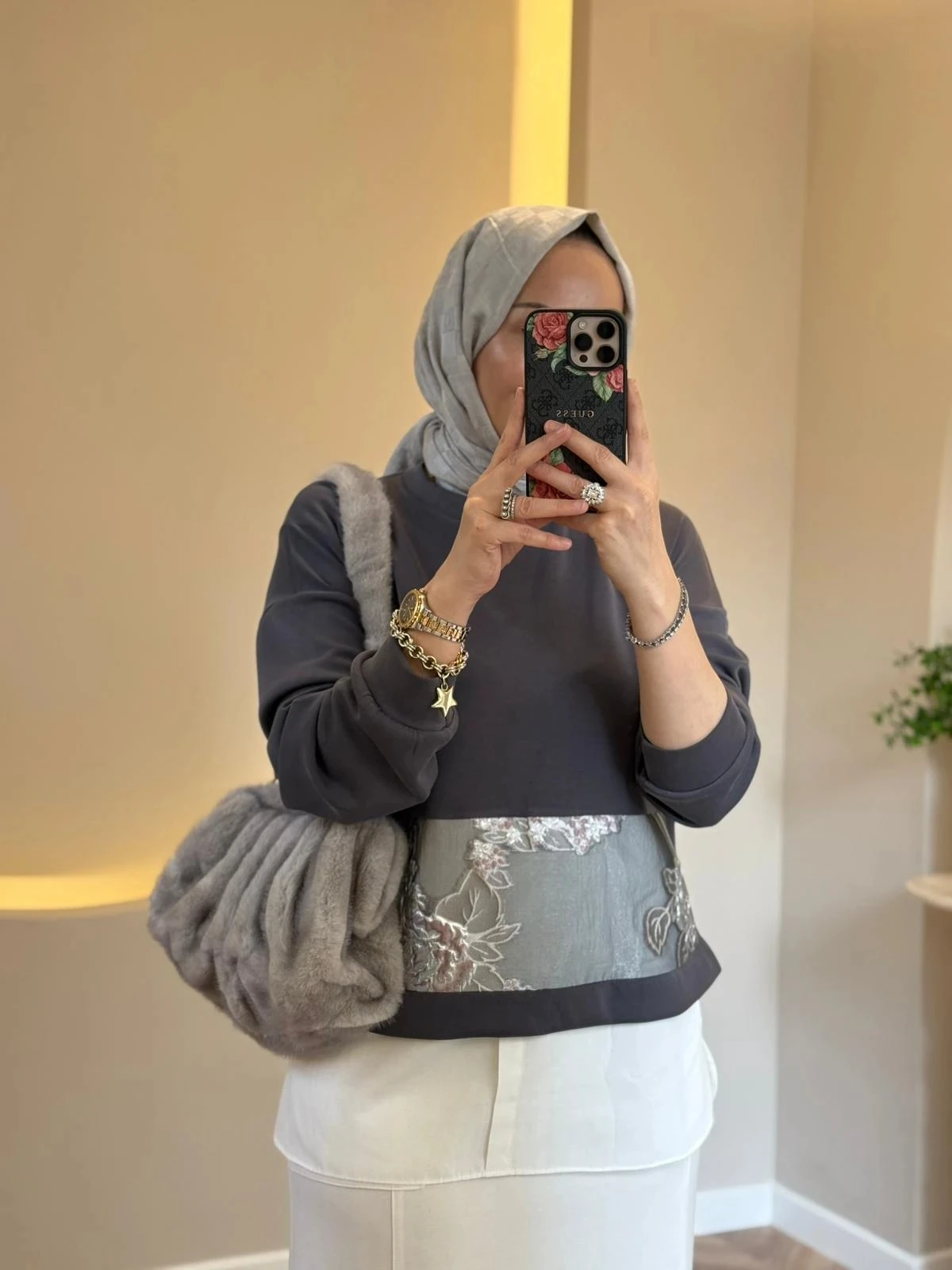 Lonbelon Bm Kabartma Desenli Tunik