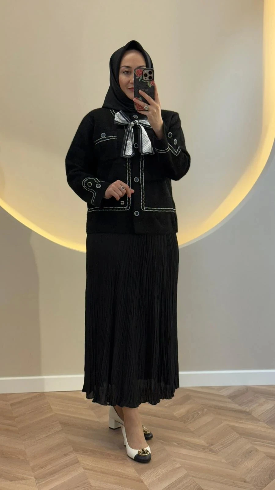 Ghisa Angora Ceket - Siyah