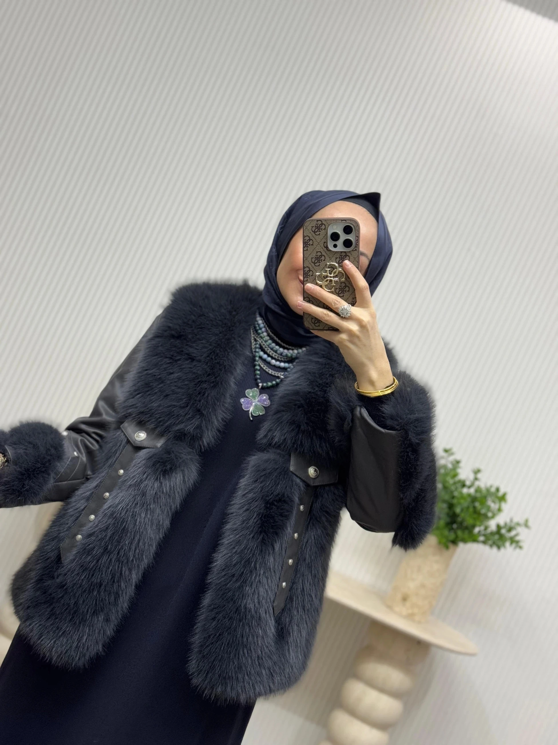 İthal Kürk Mont - Füme