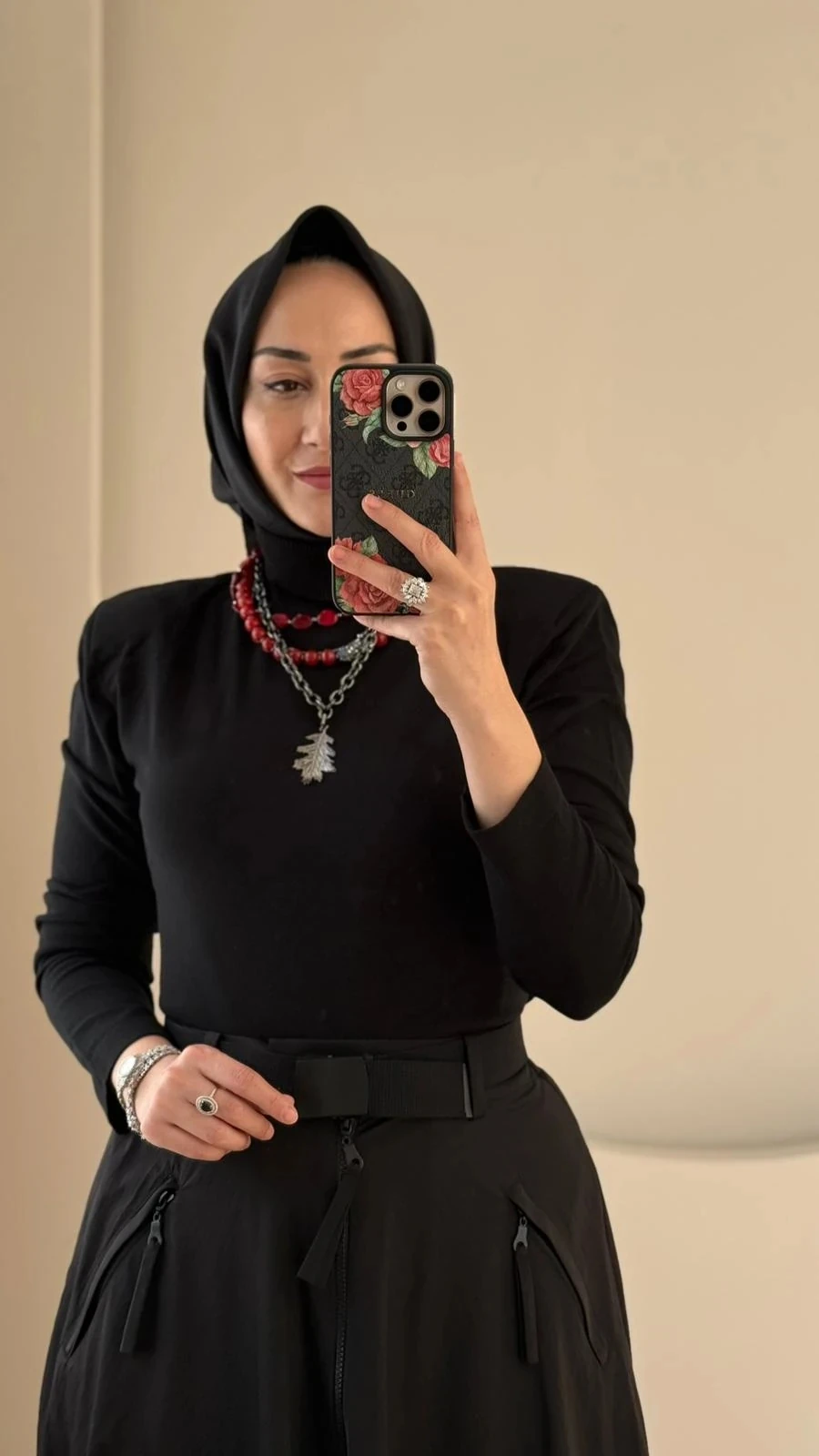 Kahma Balıkçı Yaka Triko Bluz - Siyah