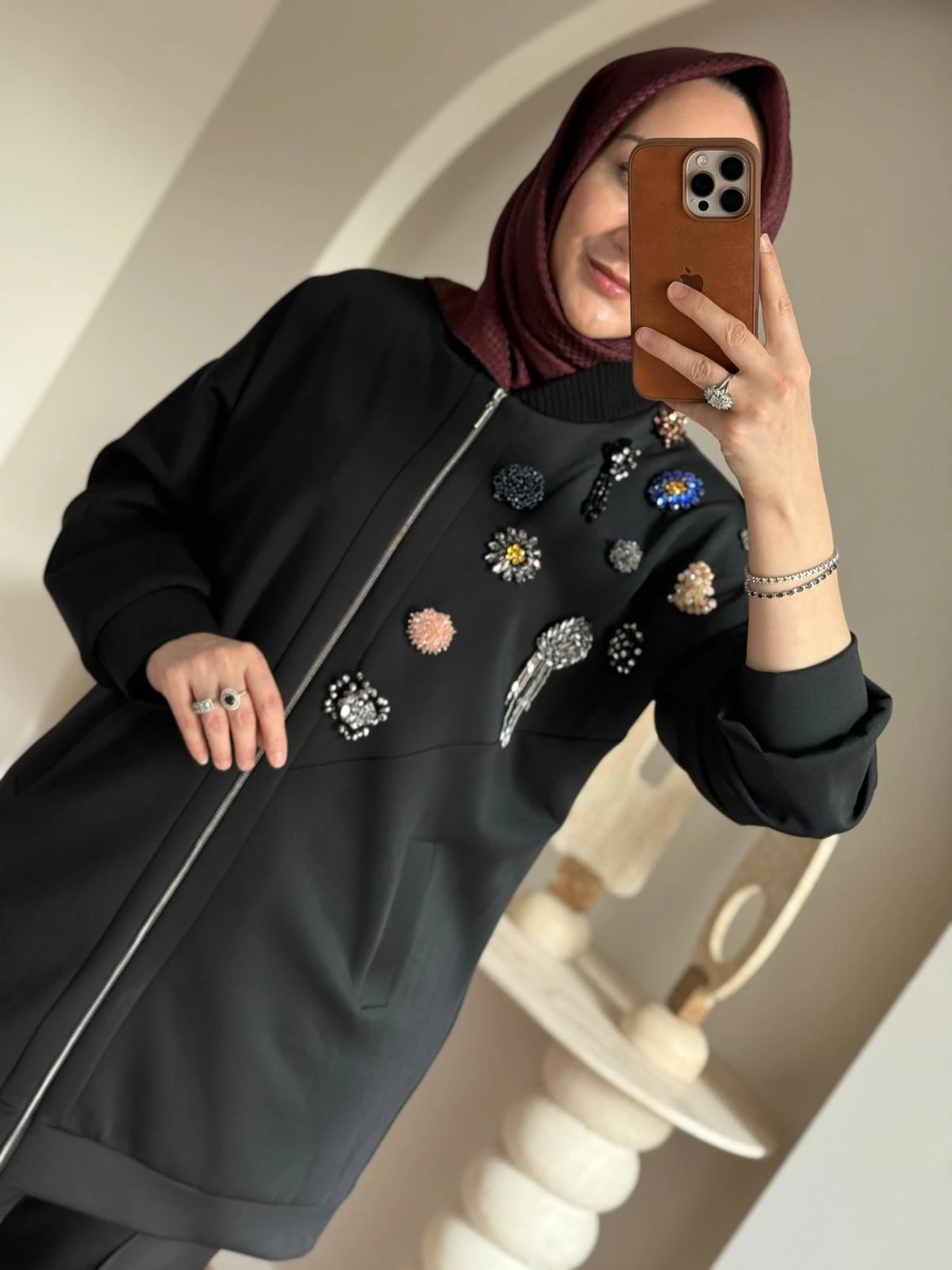 Lonbelon Bm Aksesuar Detaylı Ceket - Siyah