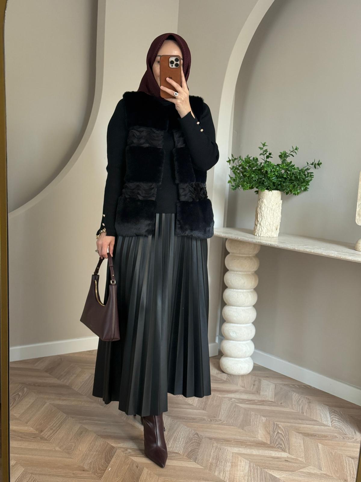 Otto Deri Etek & Yelek Kombin Takım