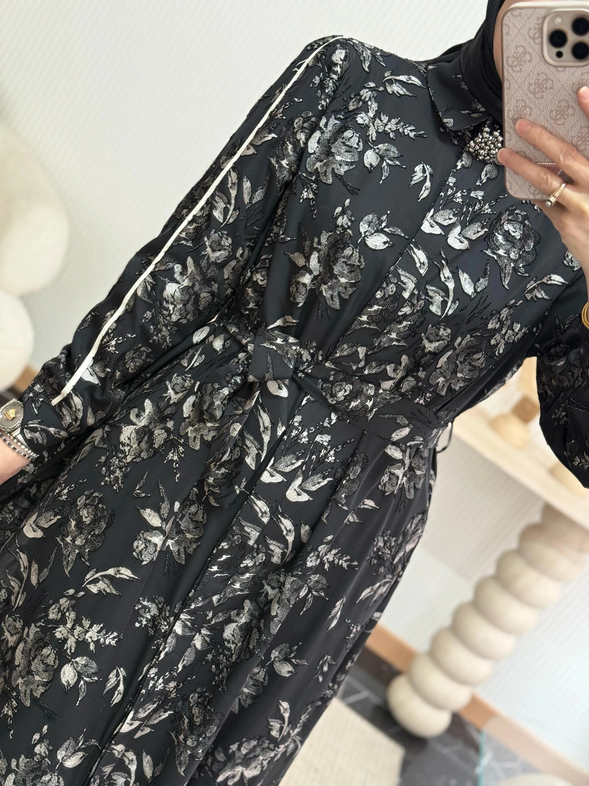 Otto Jakar Şifon Desenli Elbise