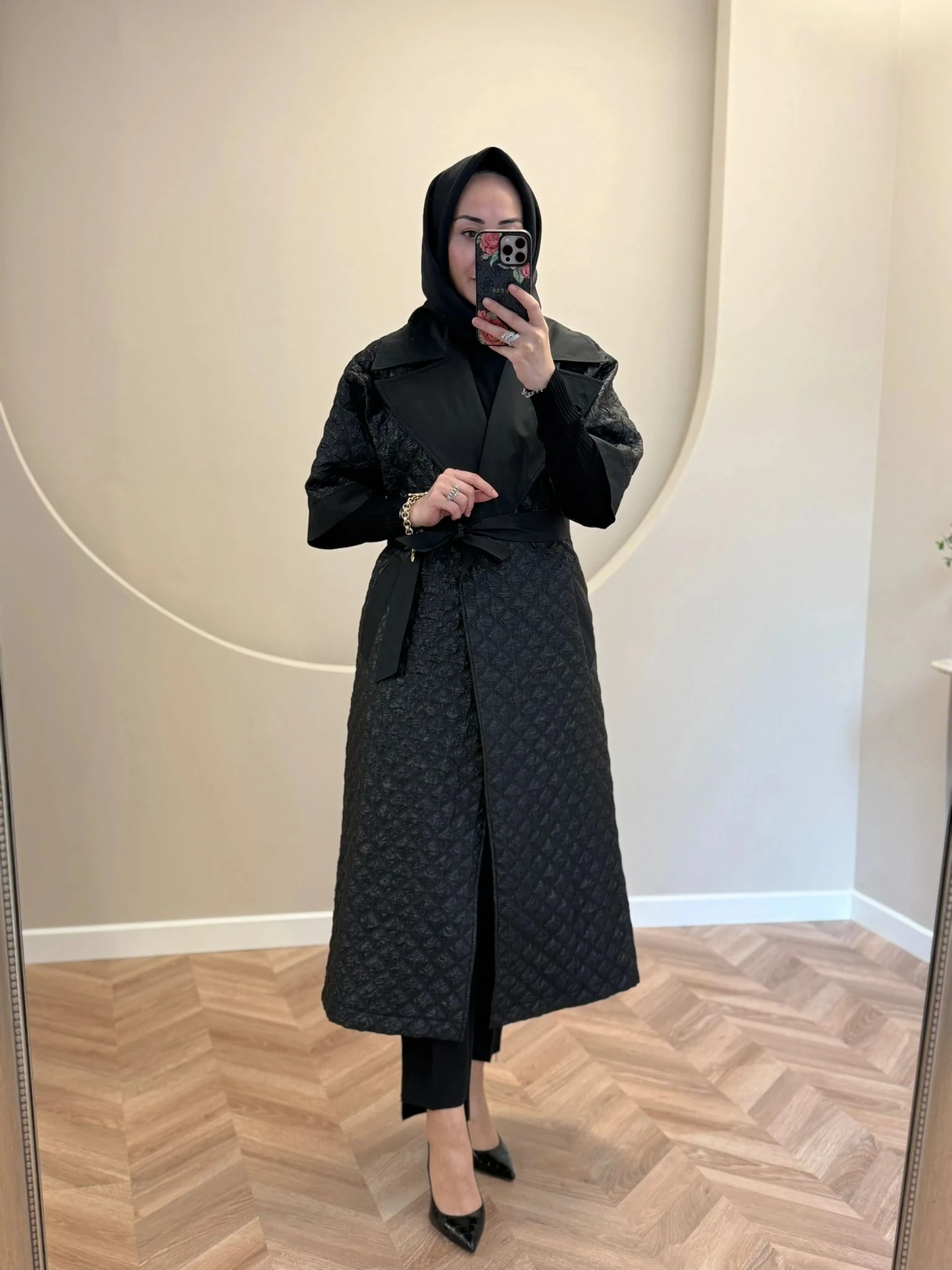 Nuss Jakarlı Kap - Siyah