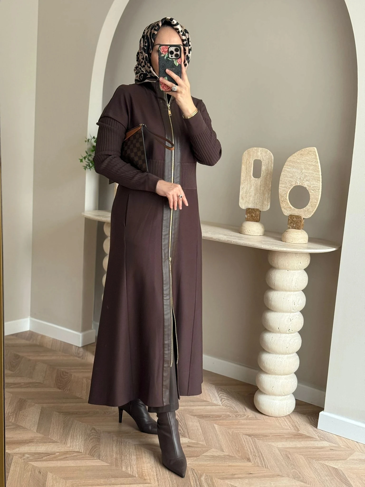 Nuss Kol Merserize Detaylı Kap- Kahve