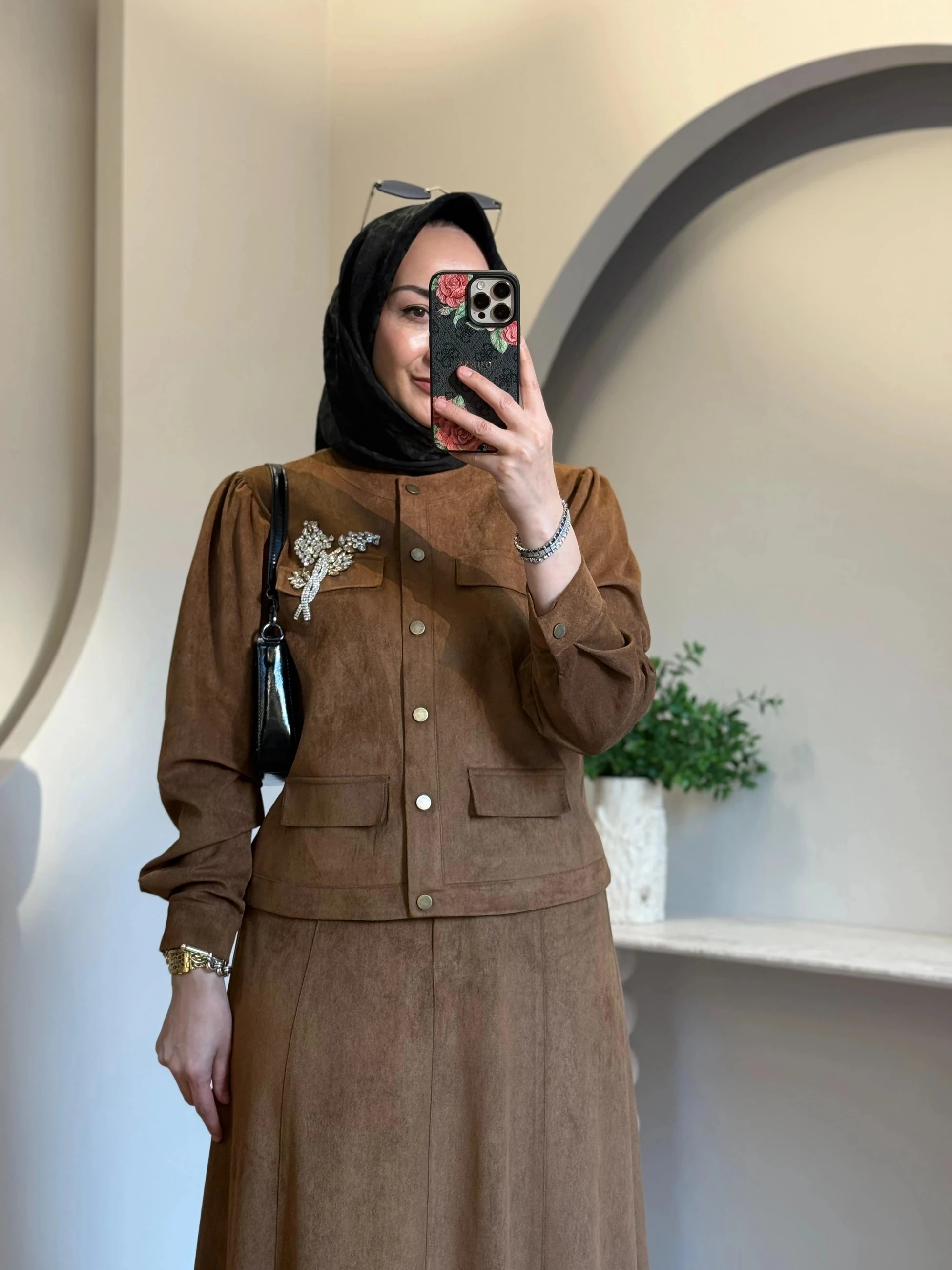 Otto Nubuk Etekli Takım - Taba