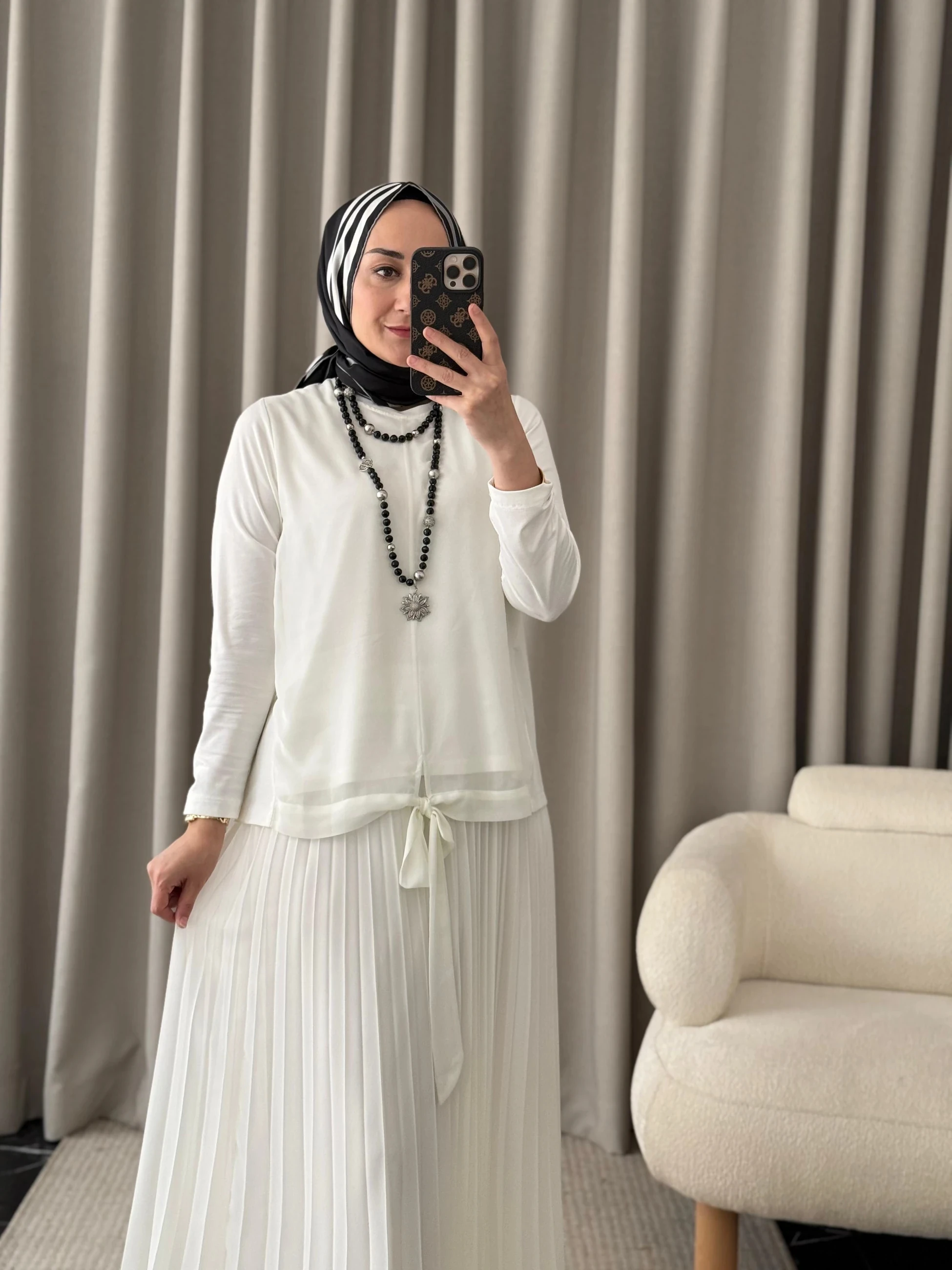 Fuat Gürşen Bluz  - Ekru