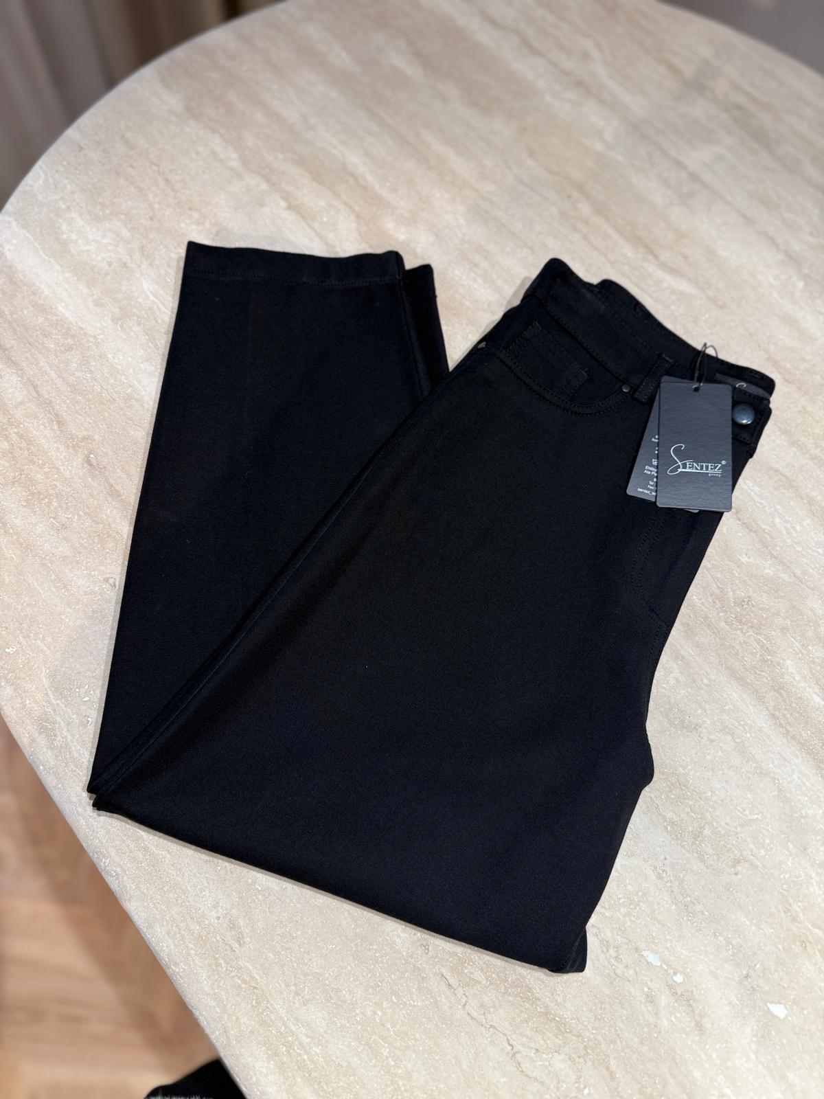 Sentez Havuç Paça Kanvas Pantolon- Siyah