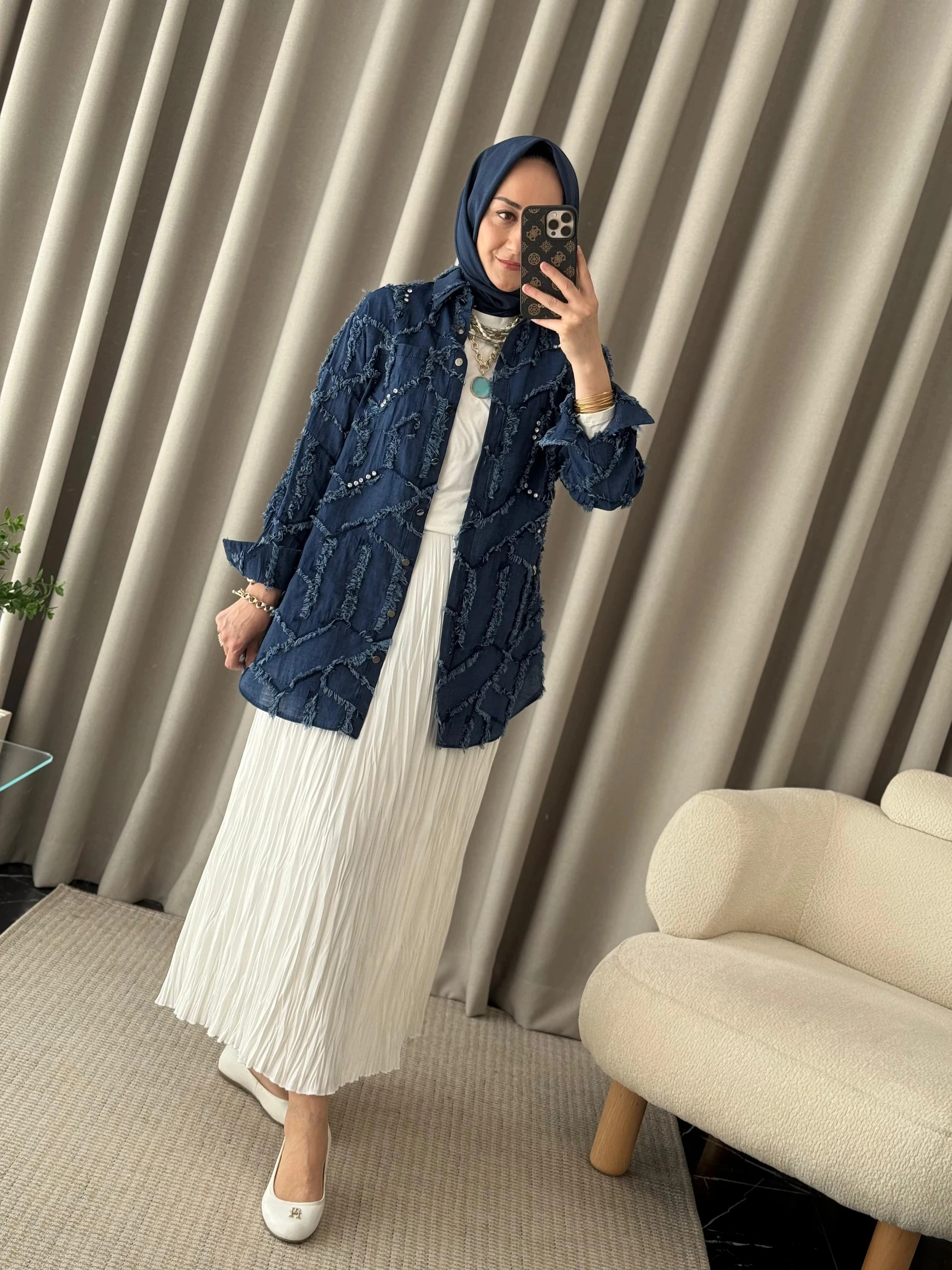 Otto Saçaklı Tencel Tunik