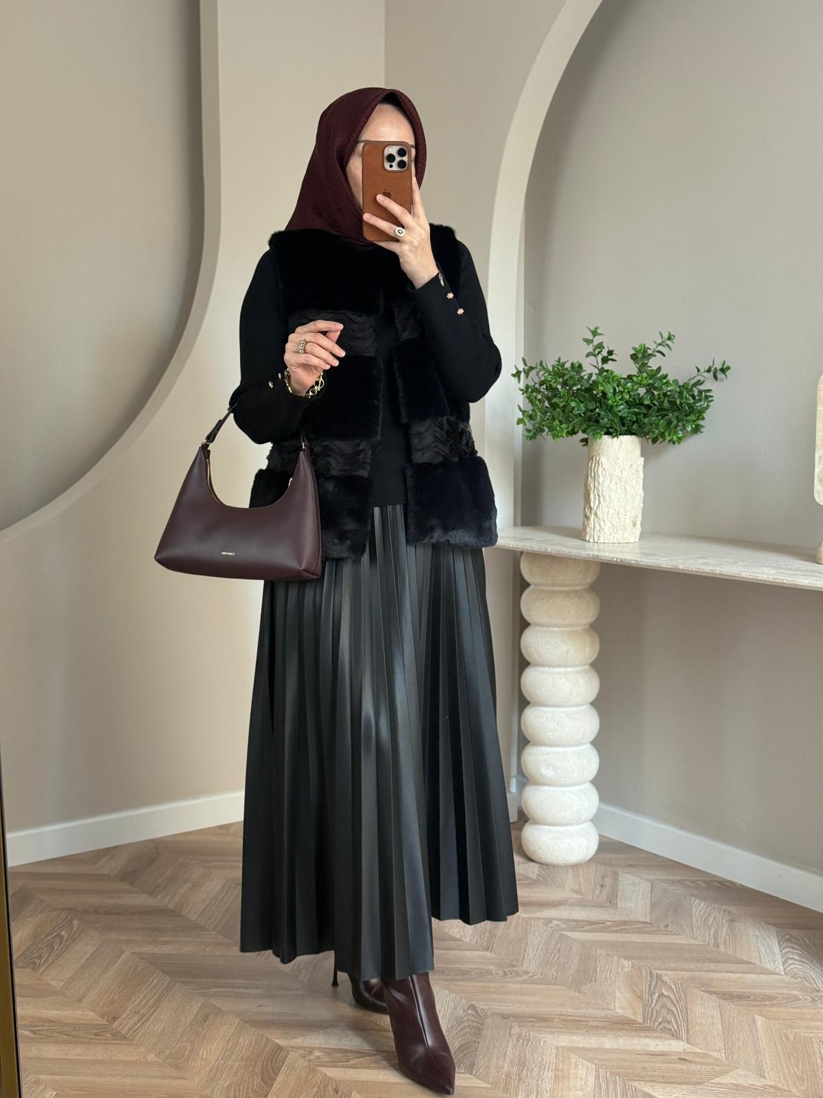 Otto Deri Etek & Yelek Kombin Takım