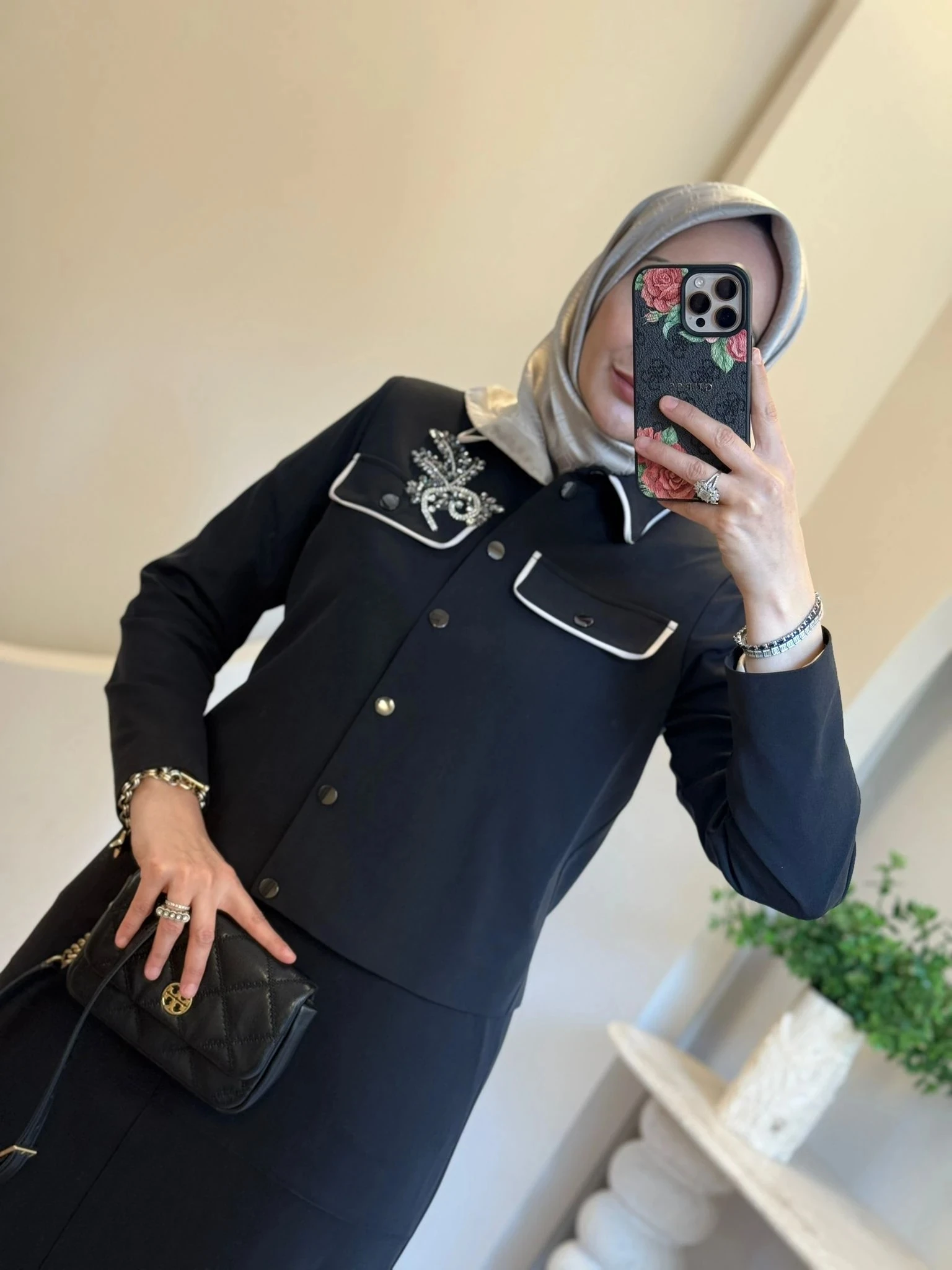 Otto Bumber Taşlı Ceket Etek Takım