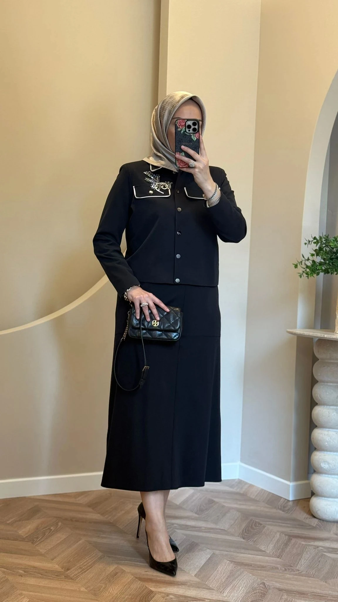 Otto Bumber Taşlı Ceket Etek Takım