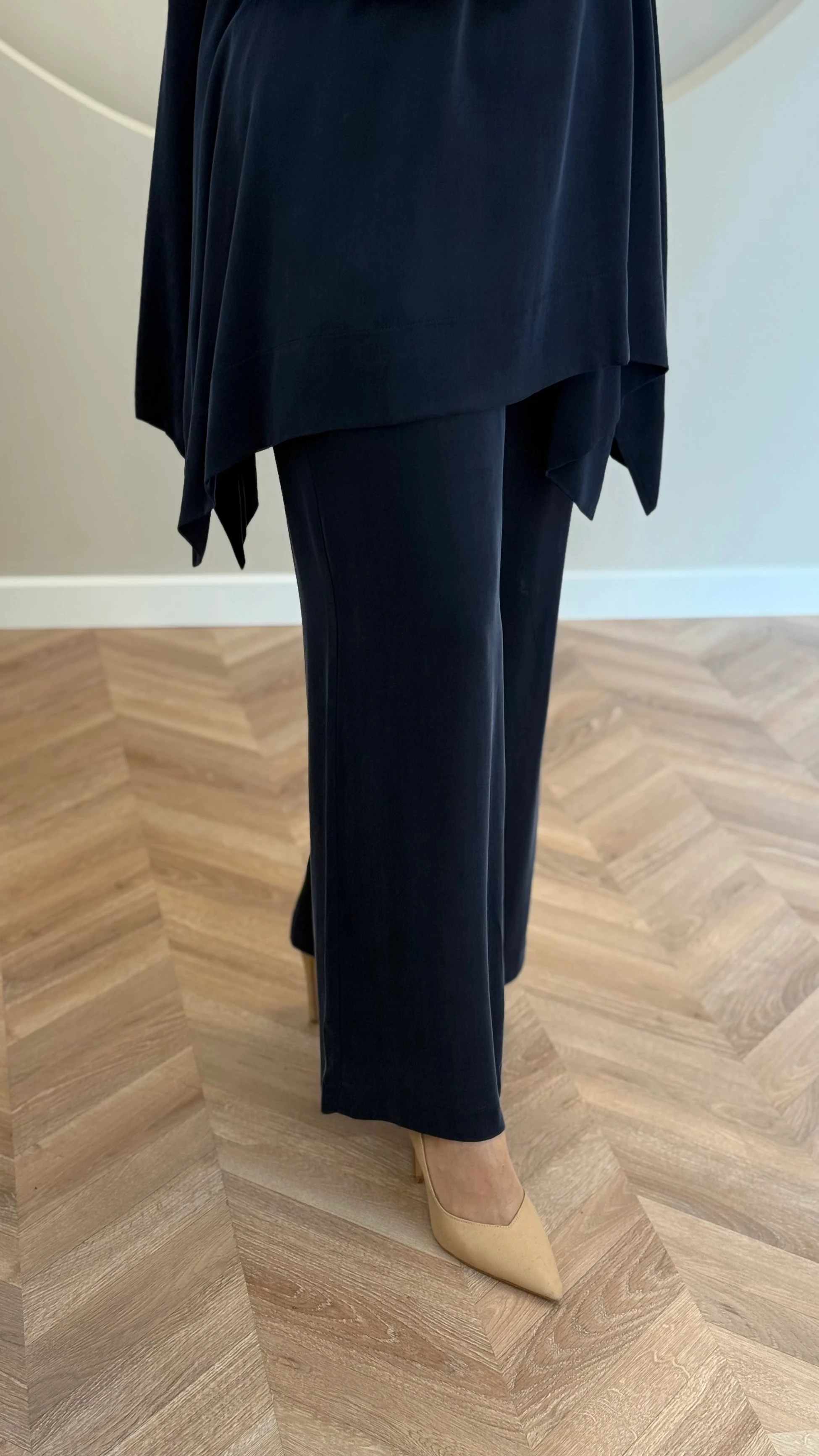 Nuss triko detaylı cupra takım - Lacivert