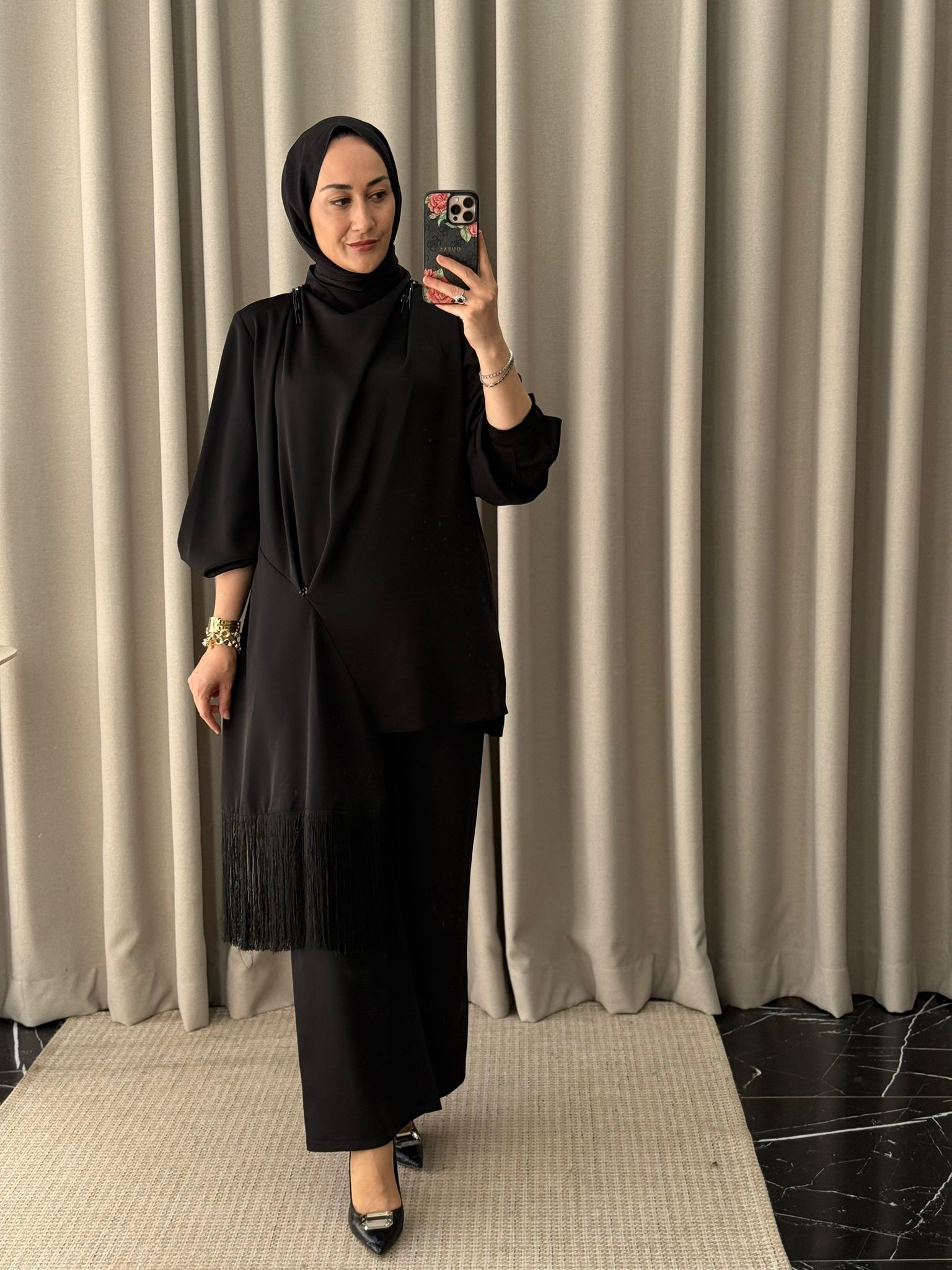 Qeffa Etek Ucu Püsküllü Takım