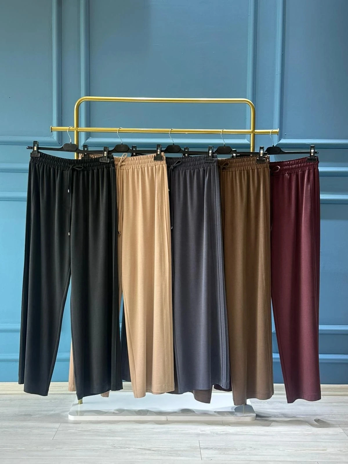 Sentez Doha Yanı Nervürlü Pantolon - Kahverengi