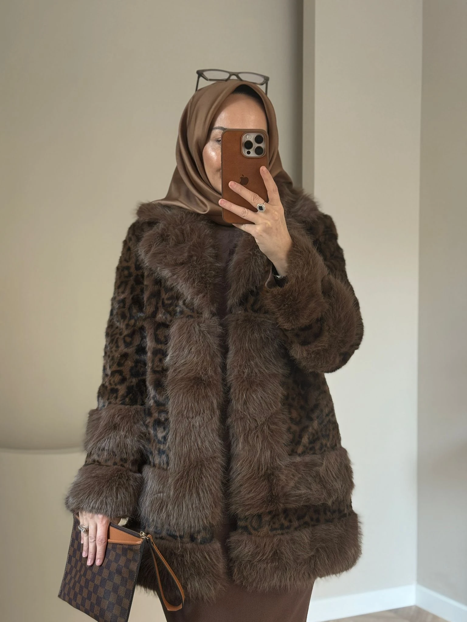 Ghisa Leopar Kürk- Kahve