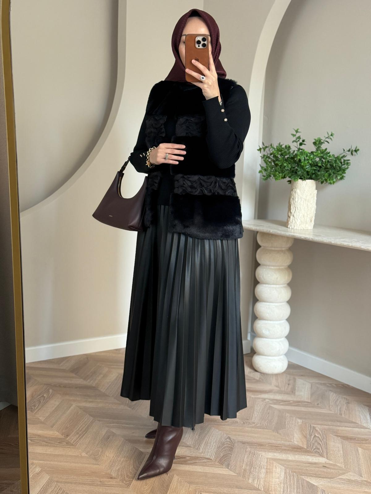 Otto Deri Etek & Yelek Kombin Takım