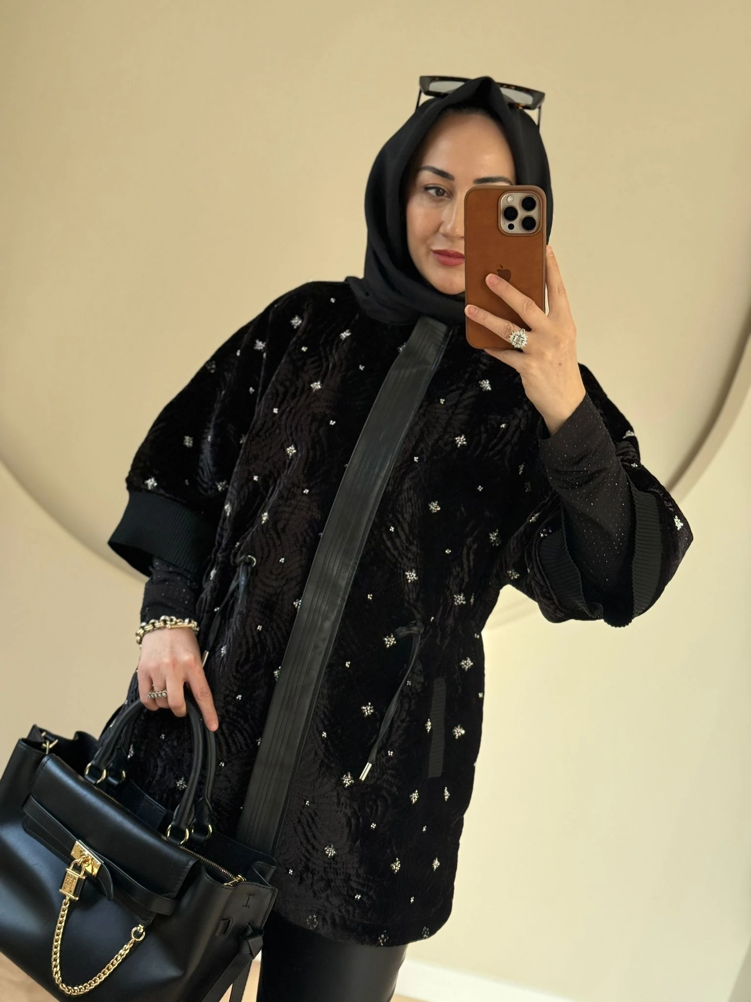 Ghisa Taşlı Ceket - Siyah