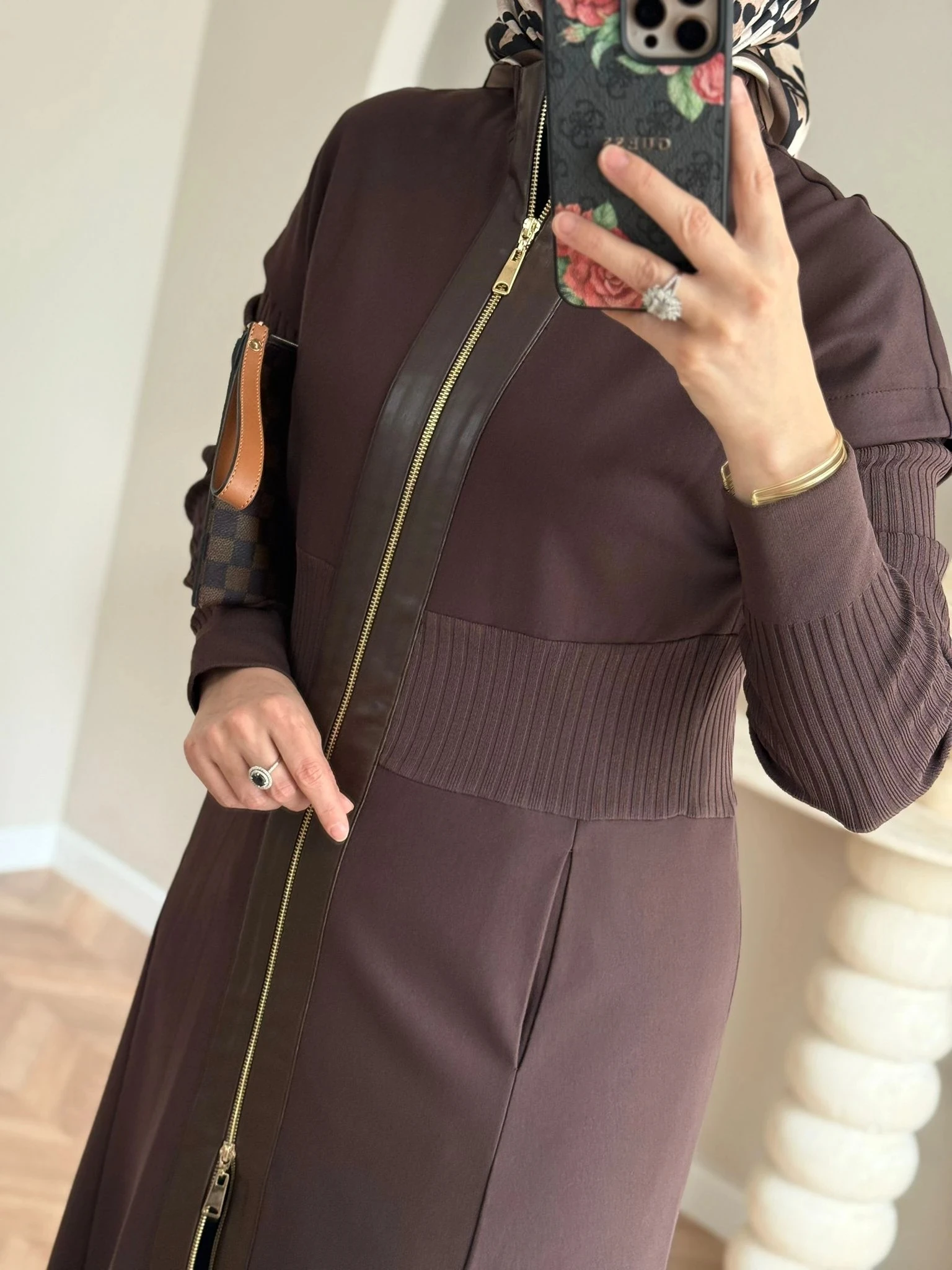 Nuss Kol Merserize Detaylı Kap- Kahve