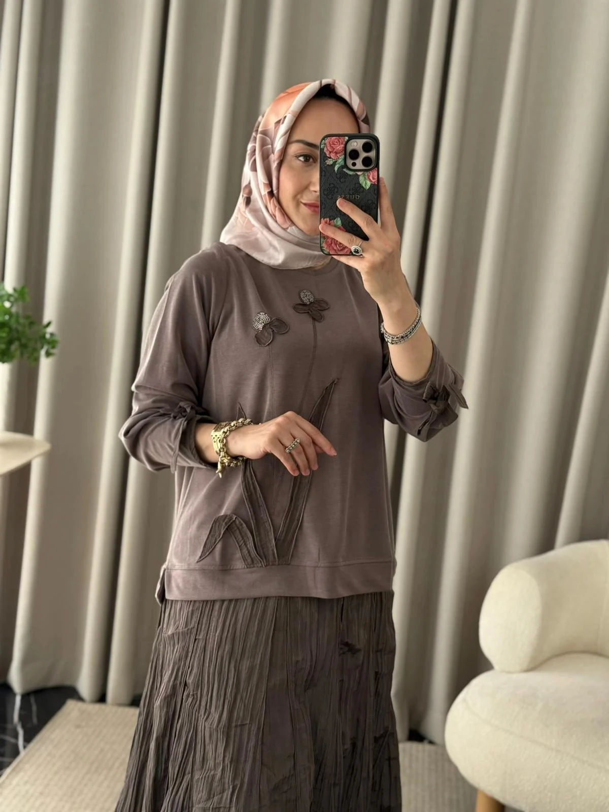 Lissmore Etek & Bluz Takım - Kahverengi