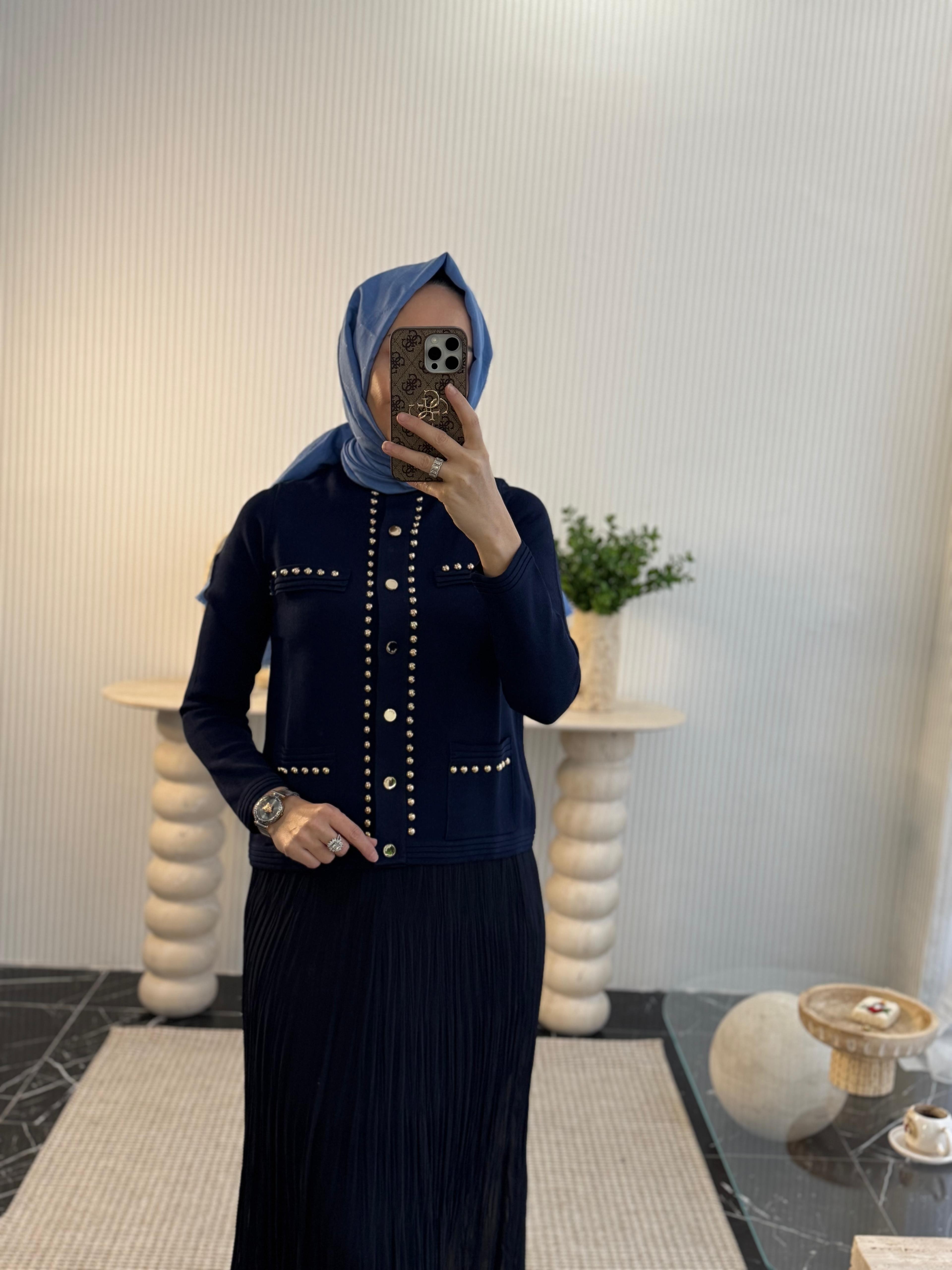 Ghisa Çelik Örme Merserize Ceket