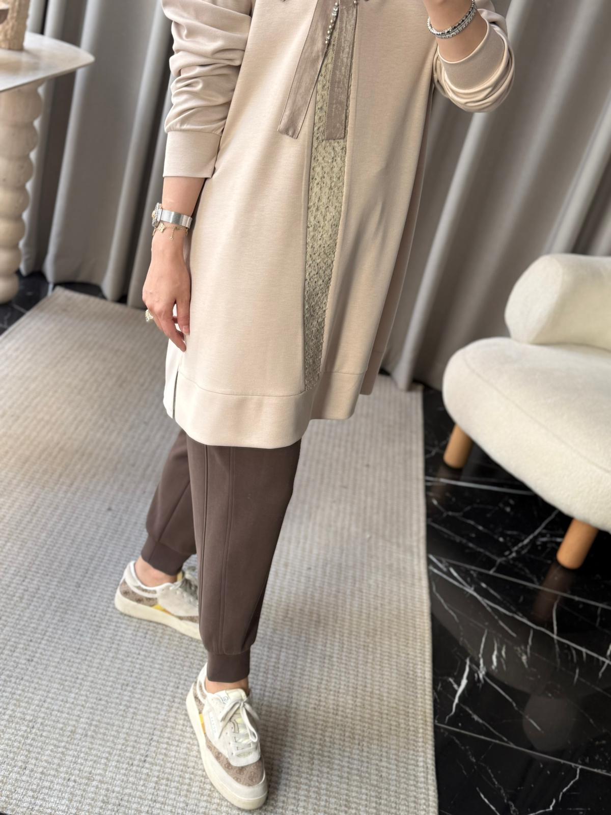 Fuat Gürşen Fiyonk Detay Tunik - Siyah