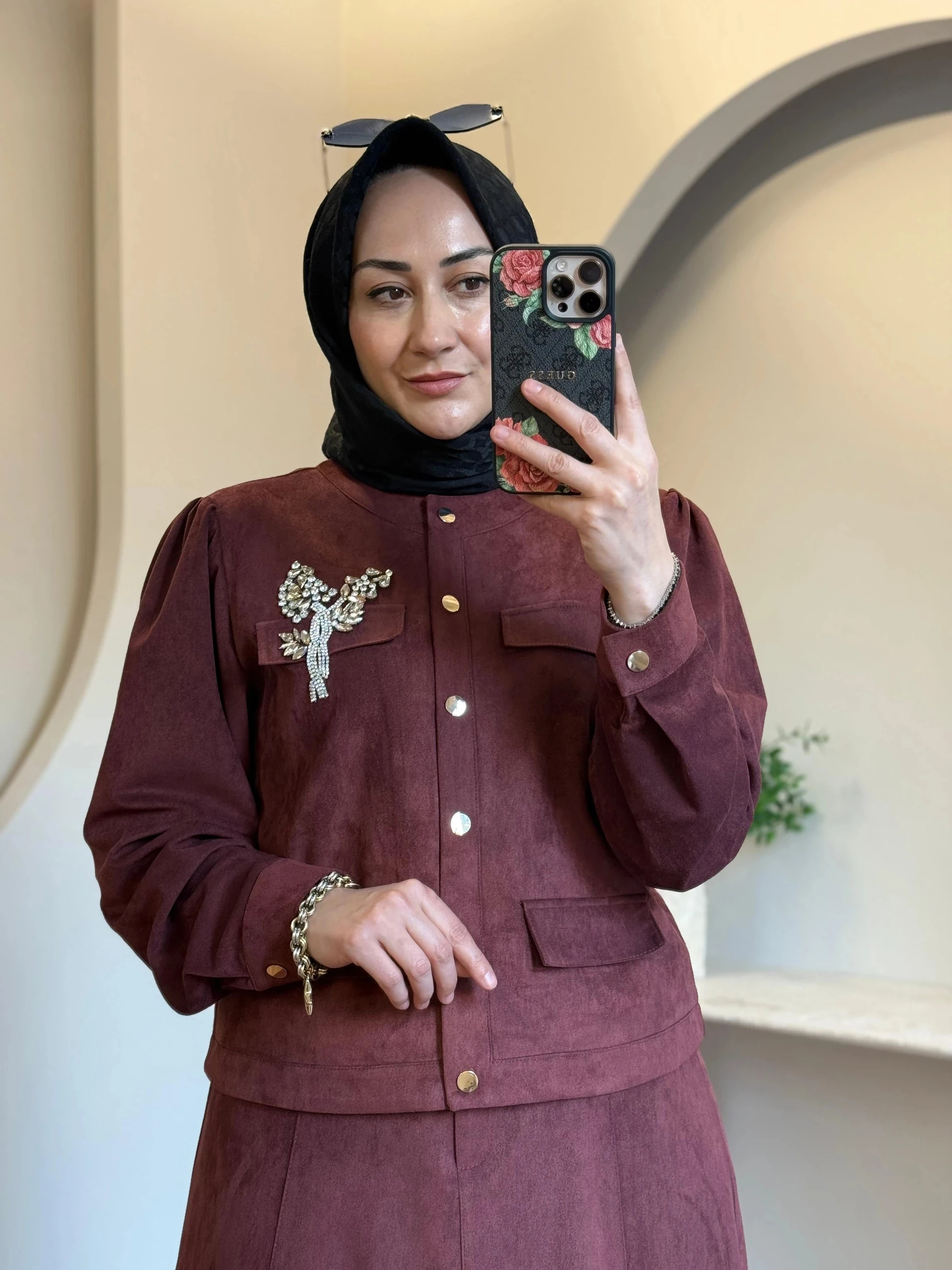 Otto Nubuk Etekli Takım - Bordo