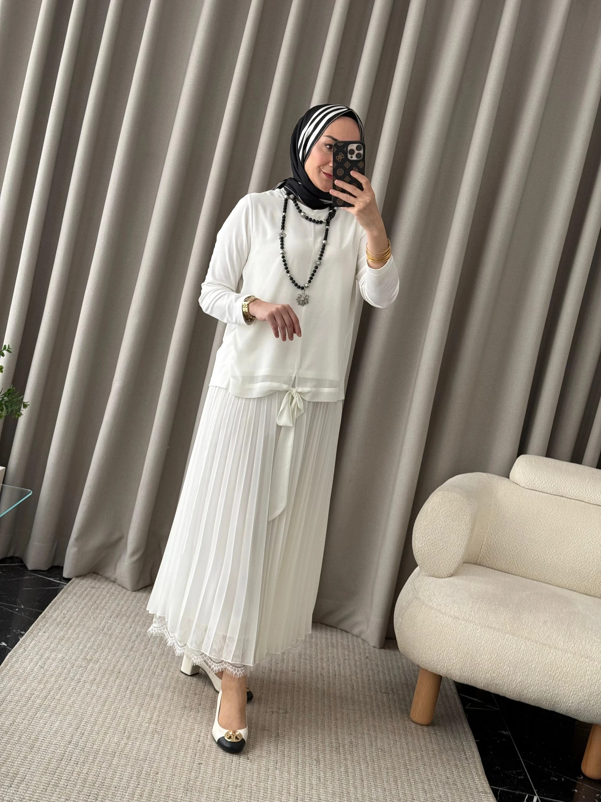 Fuat Gürşen Bluz  - Ekru