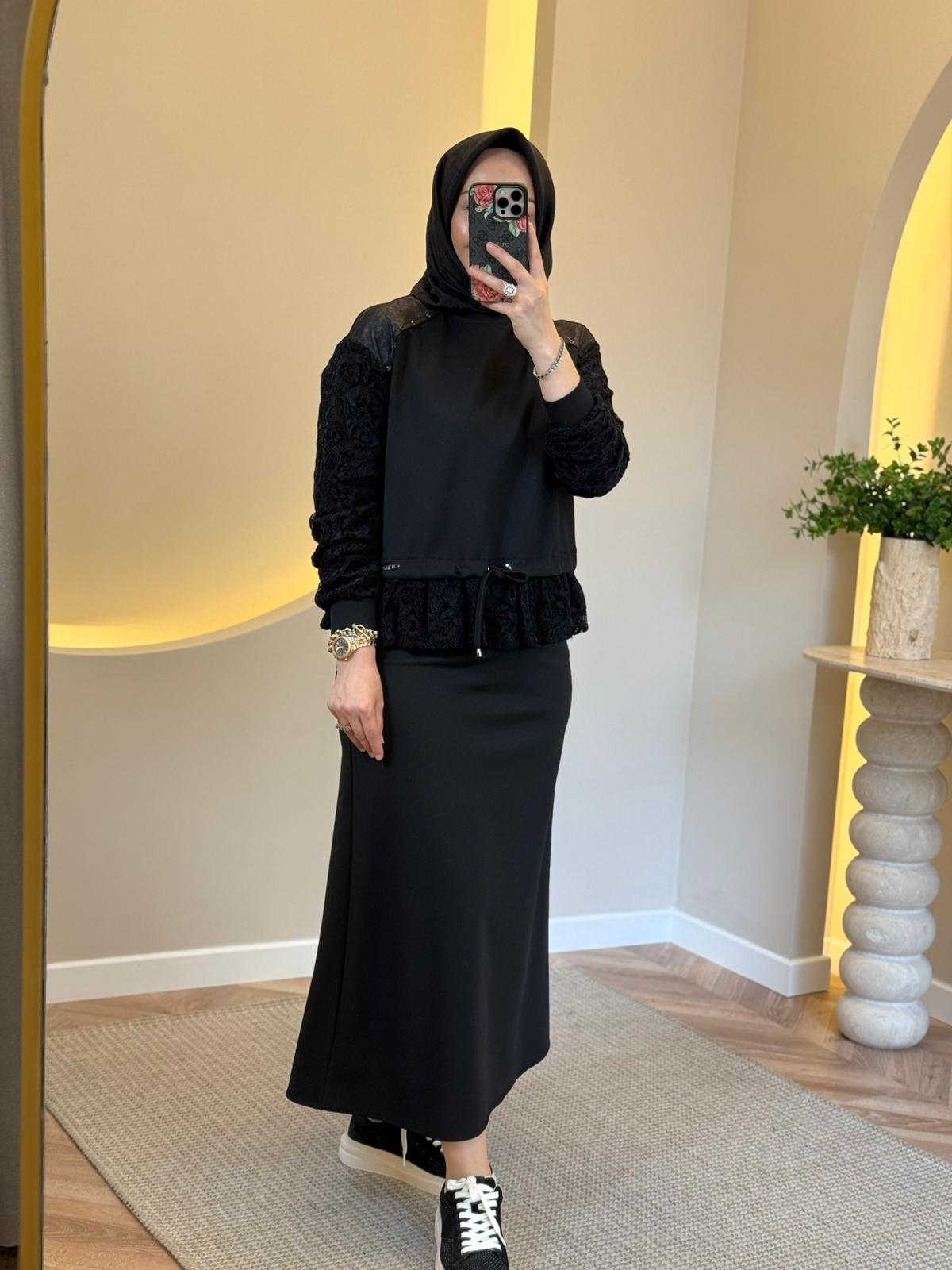 Otto Etek Ucu Fırfırlı Etekli Takım