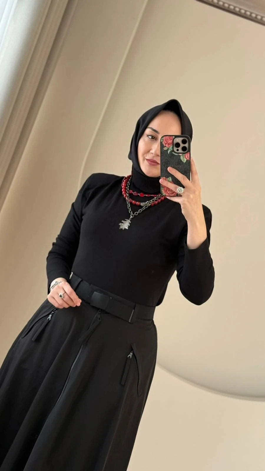 Kahma Balıkçı Yaka Triko Bluz - Siyah