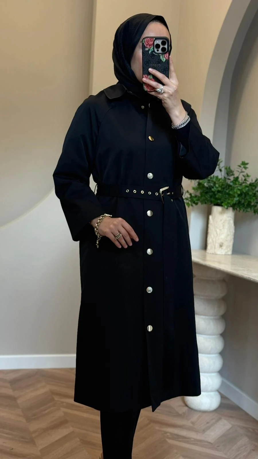 Ghisa Trençkot - Siyah