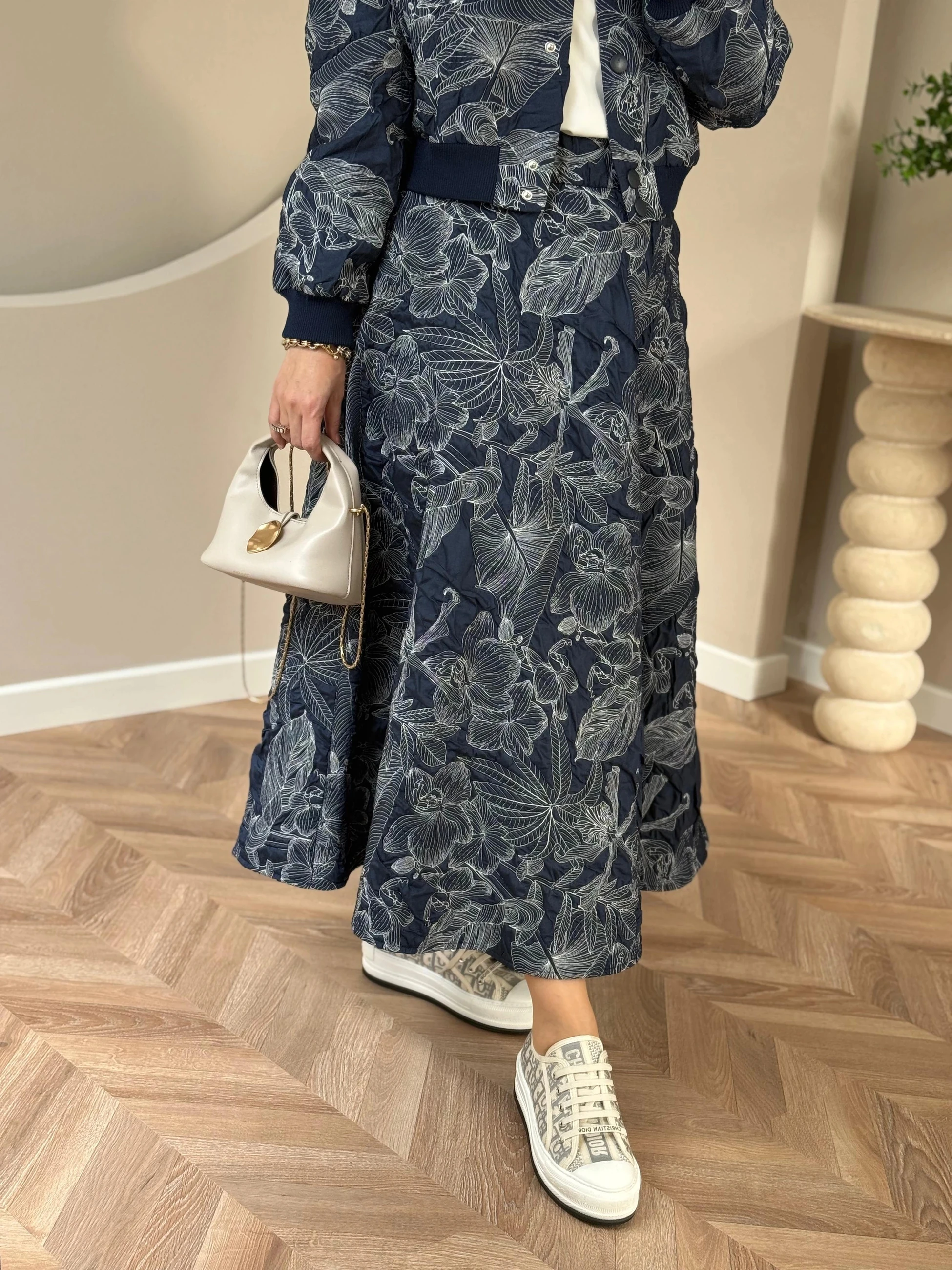 Kahma Desenli Kiloş Etek