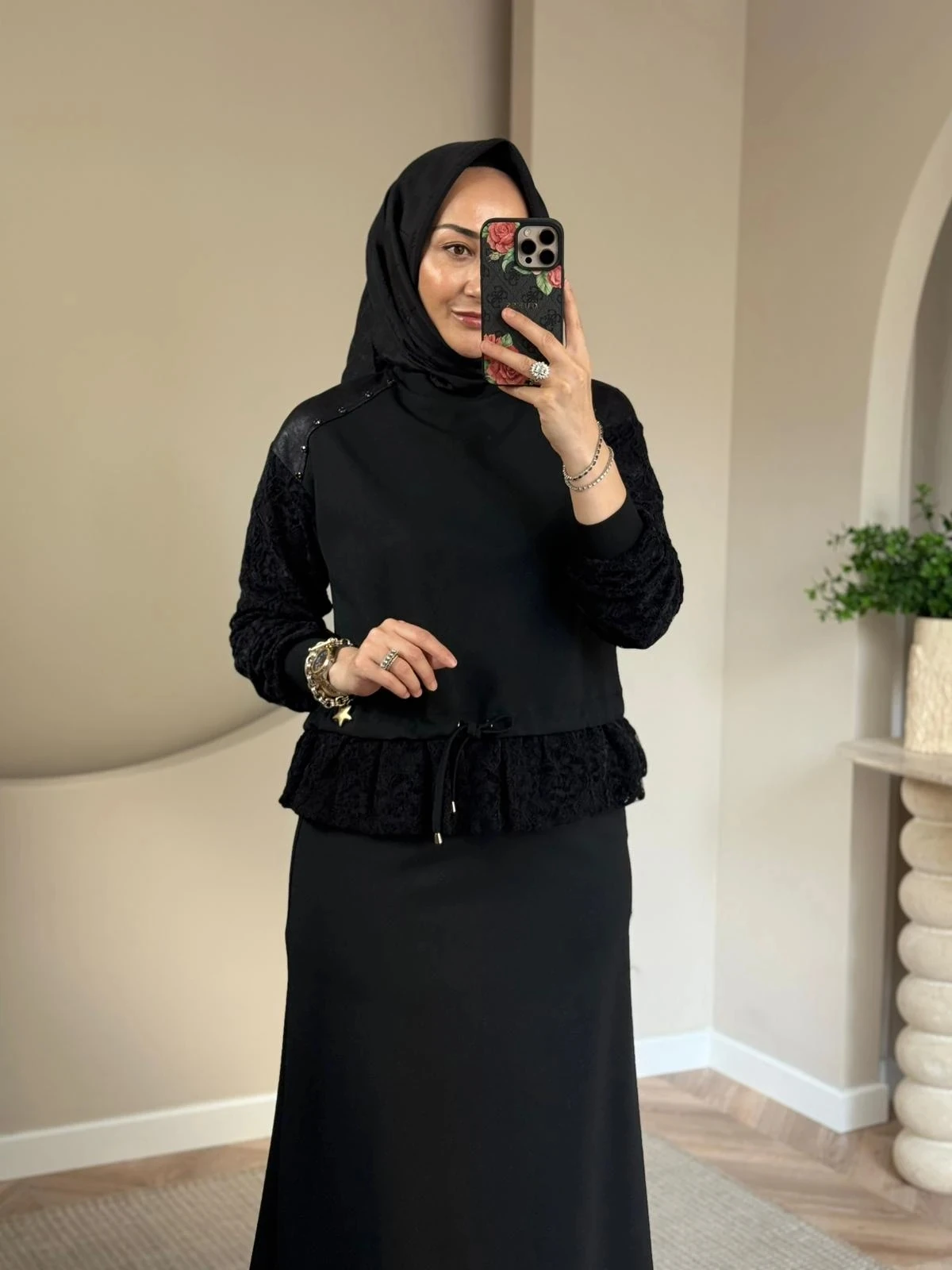 Otto Etek Ucu Fırfırlı Etekli Takım