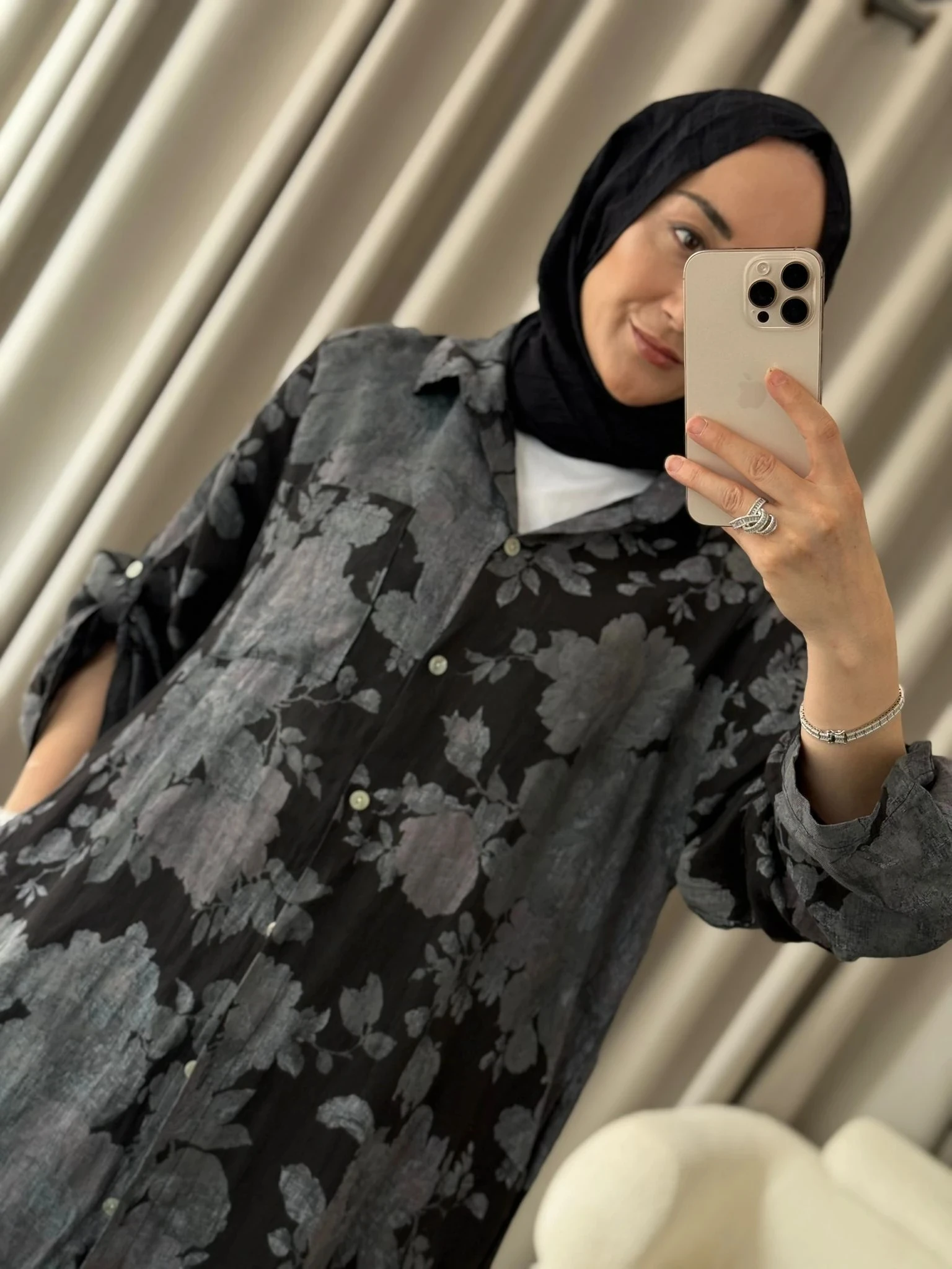 İthal Keten İkili Takım - Siyah