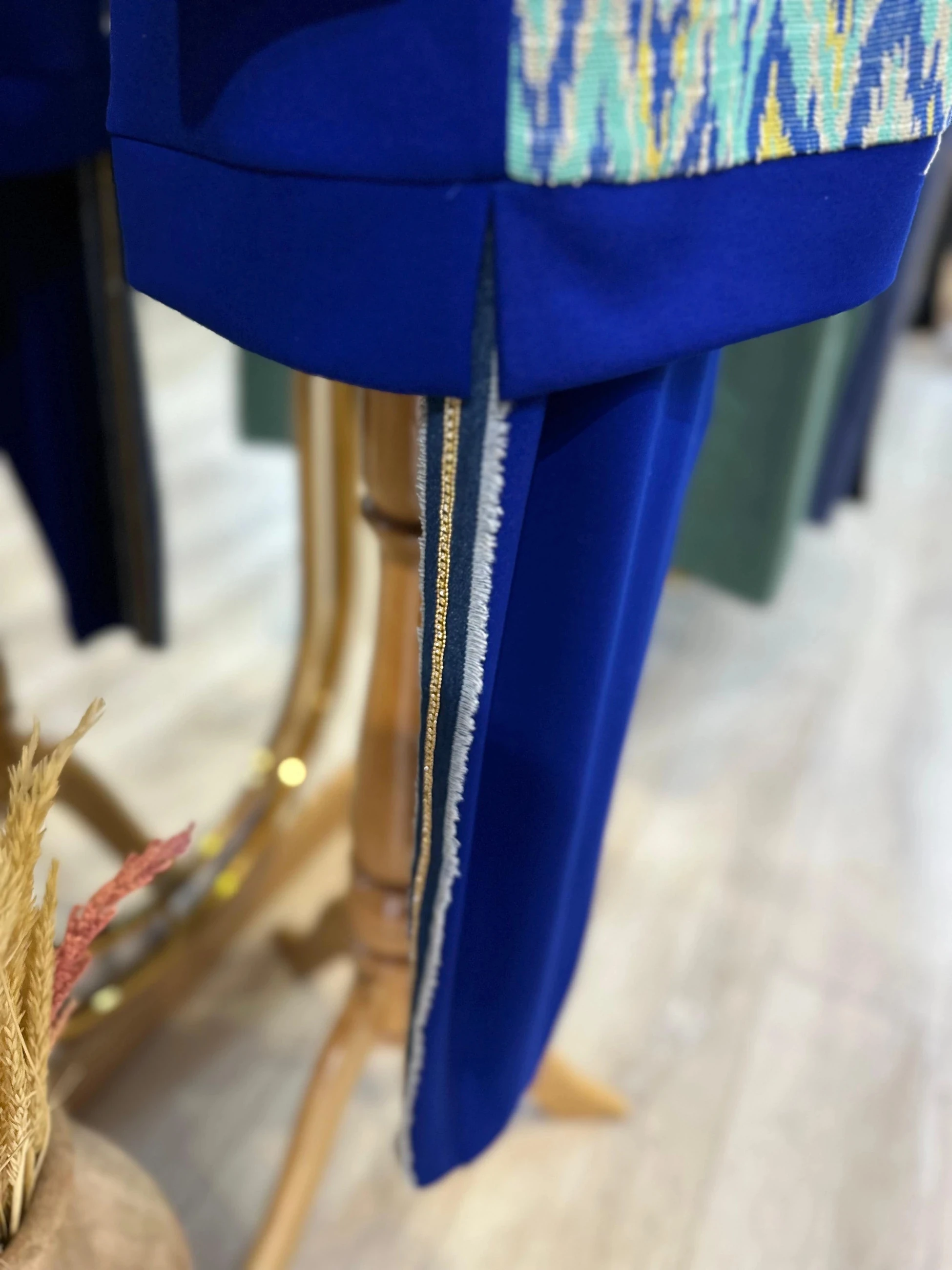 Qmash Gold Düğmeli Takım - Saks